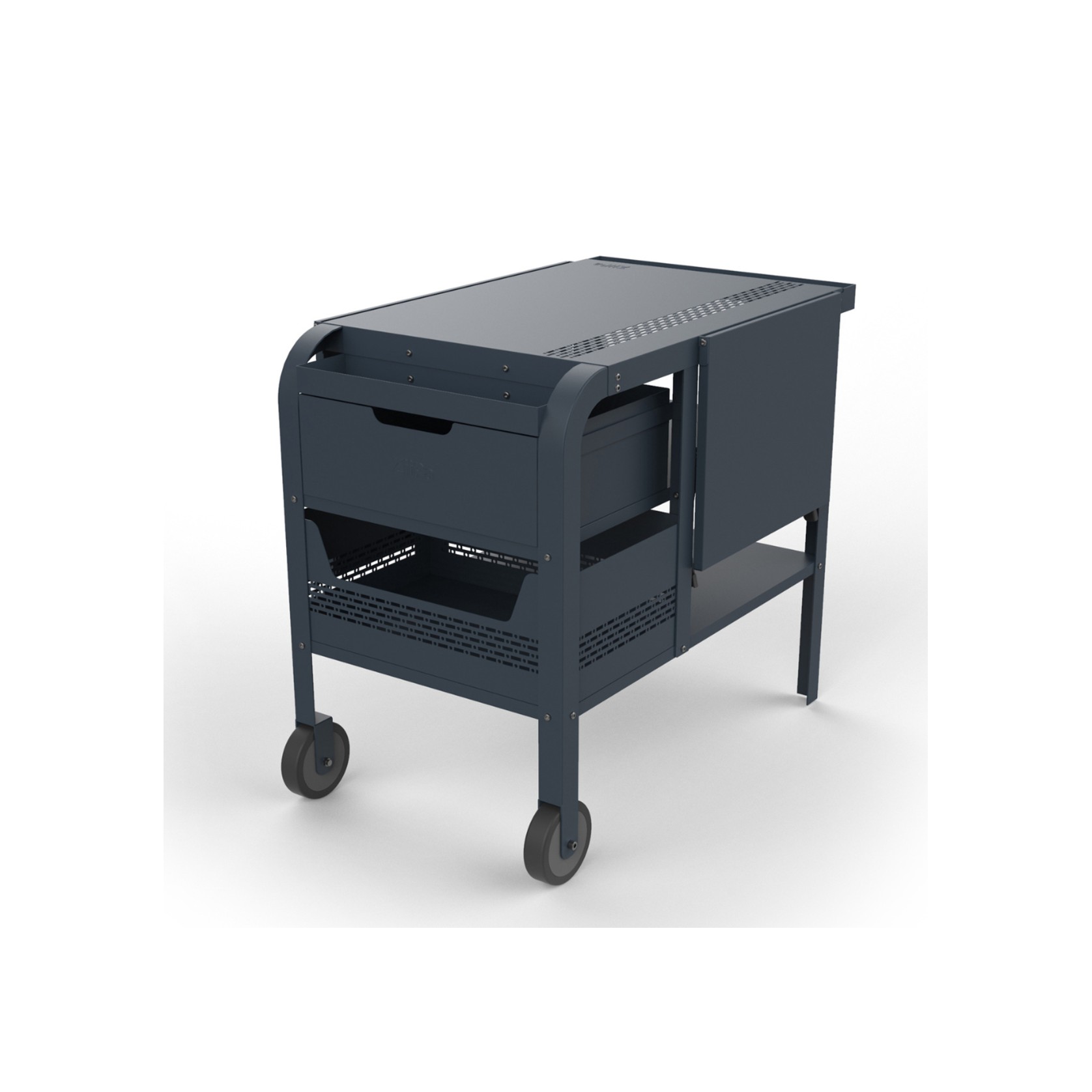 ZiiPa Fredda Deluxe Garden Trolley with Side Tables - Slate/Ardoise gallery detail image