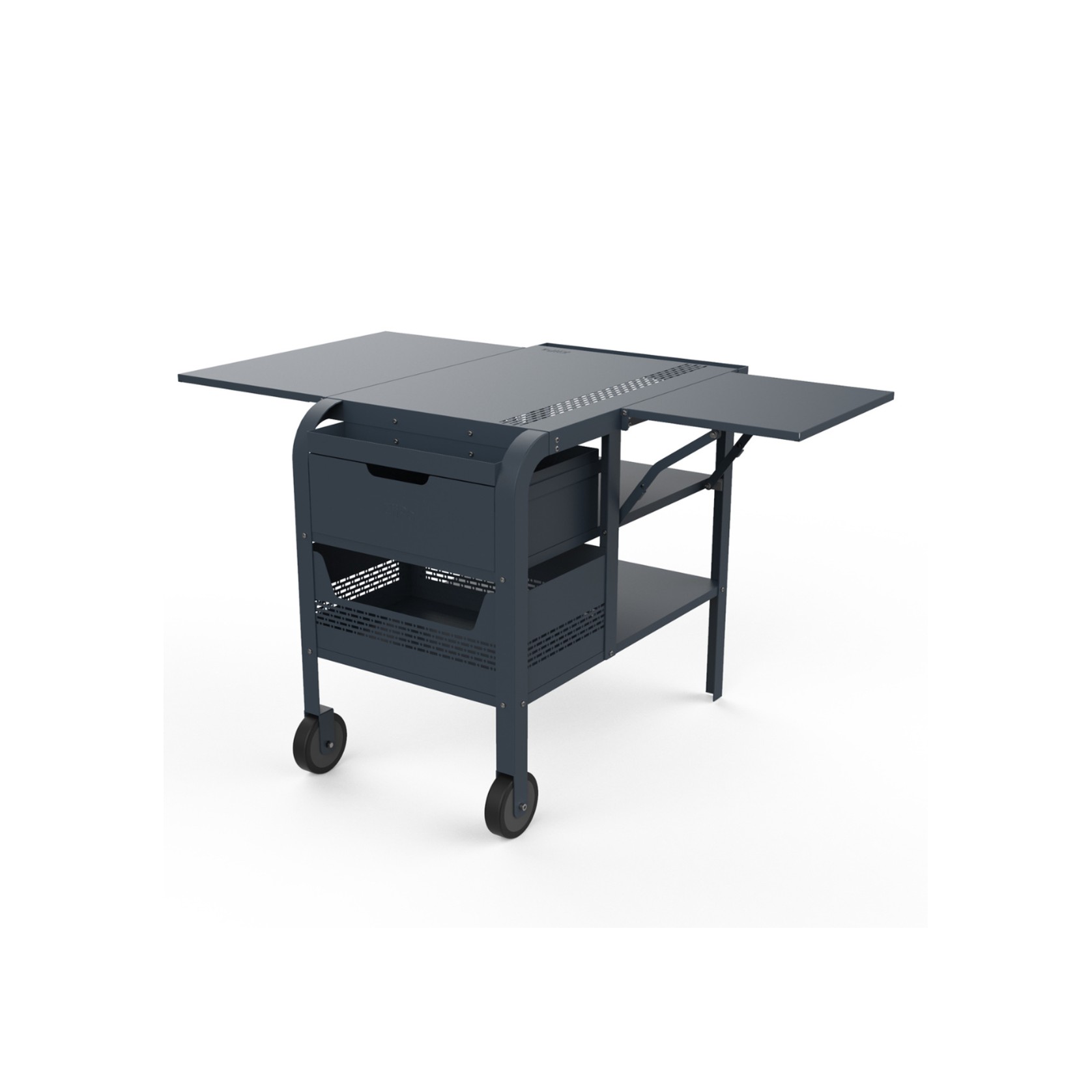 ZiiPa Fredda Deluxe Garden Trolley with Side Tables - Slate/Ardoise gallery detail image