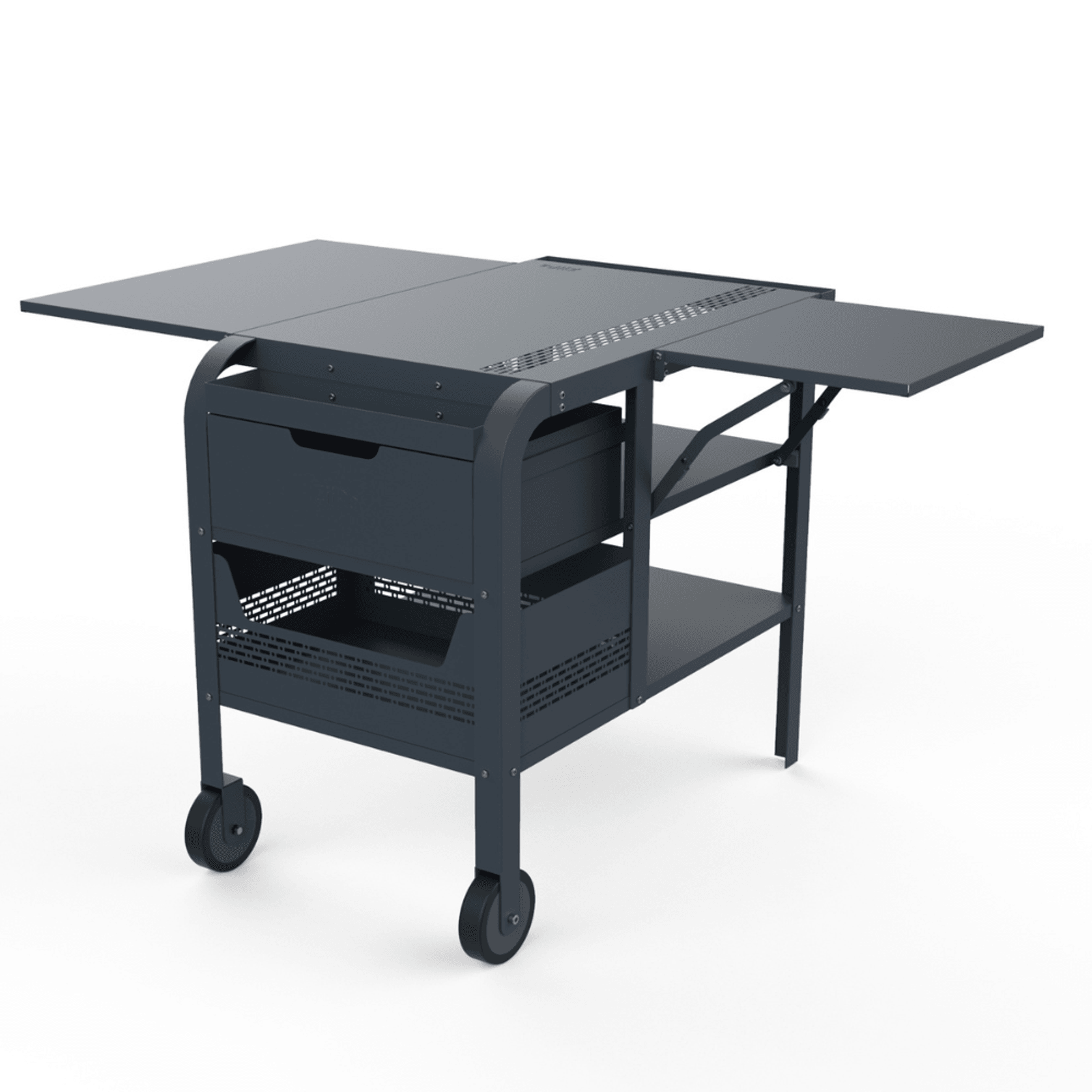 ZiiPa Fredda Deluxe Garden Trolley with Side Tables - Slate/Ardoise gallery detail image