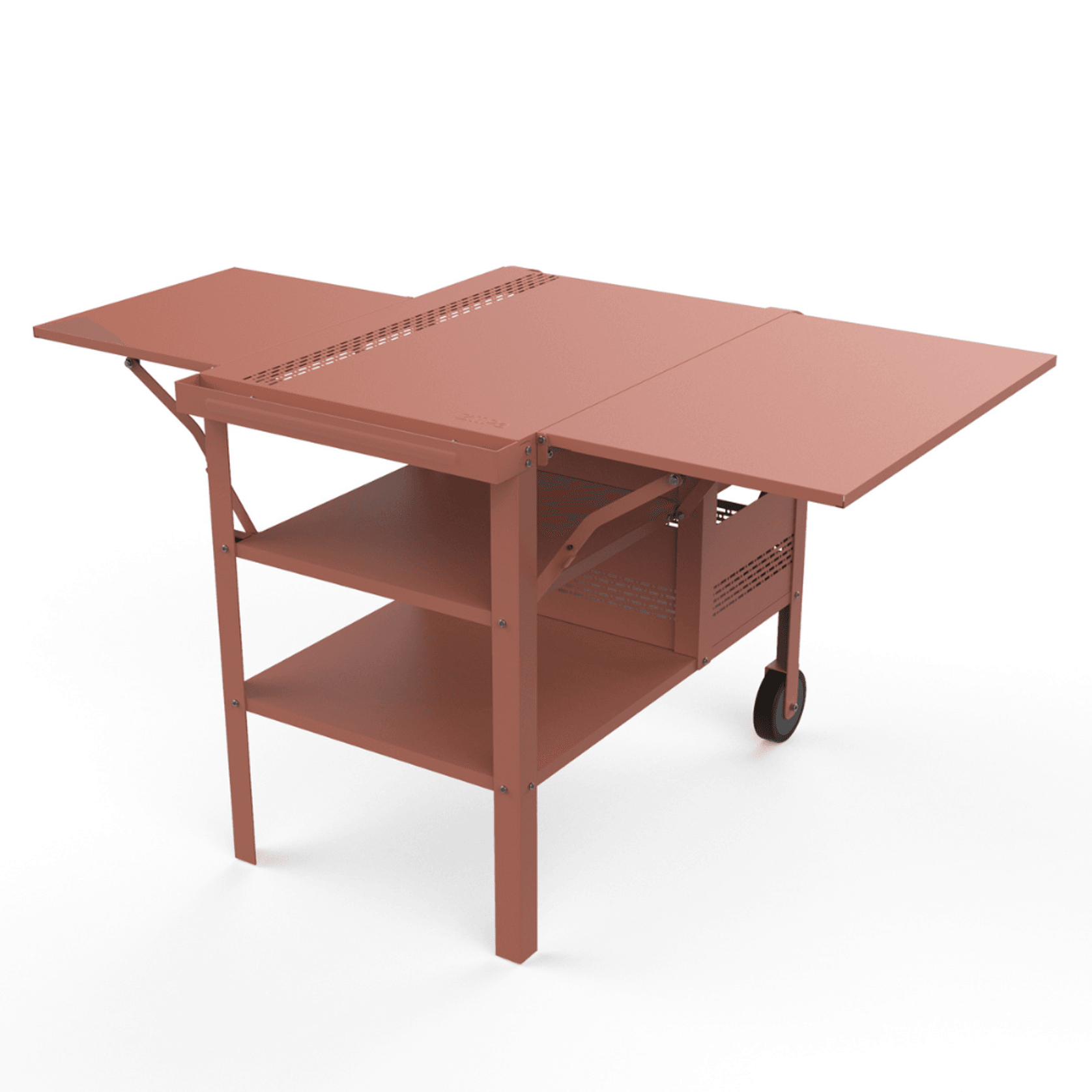 ZiiPa Fredda Deluxe Garden Trolley with Side Tables - Terracotta gallery detail image