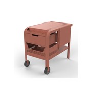 ZiiPa Fredda Deluxe Garden Trolley with Side Tables - Terracotta gallery detail image