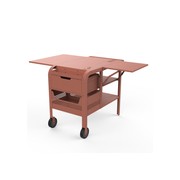 ZiiPa Fredda Deluxe Garden Trolley with Side Tables - Terracotta gallery detail image