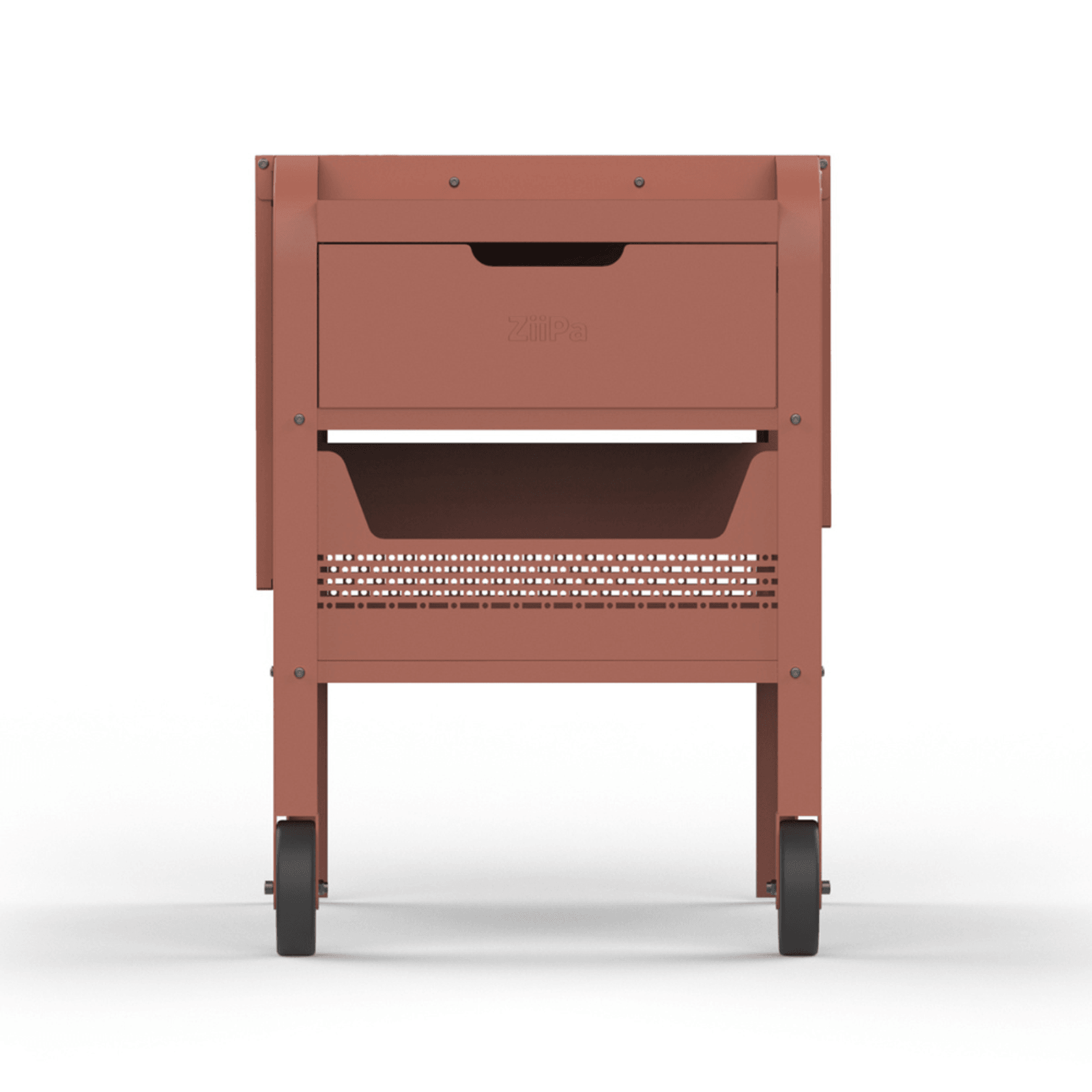 ZiiPa Fredda Deluxe Garden Trolley with Side Tables - Terracotta gallery detail image