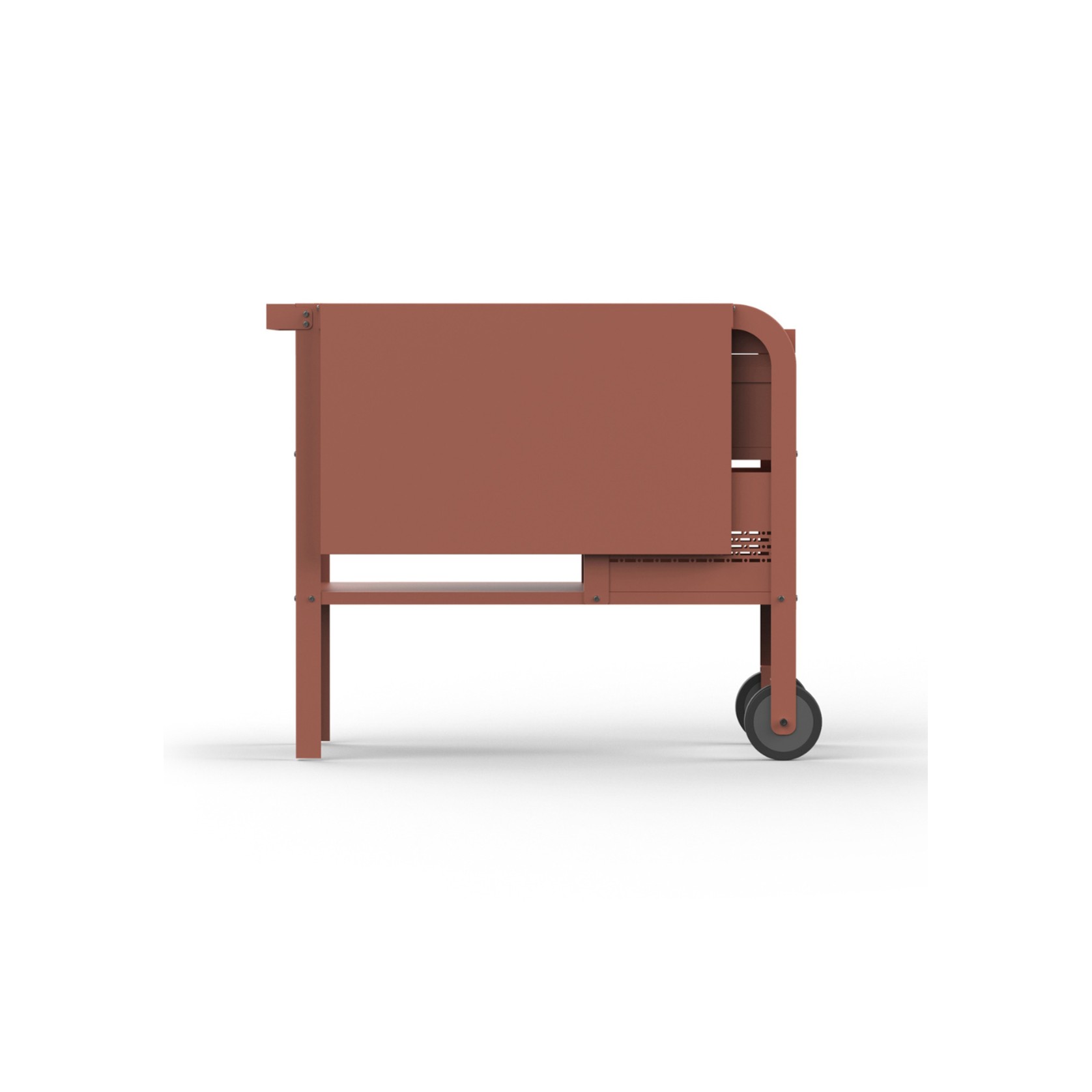 ZiiPa Fredda Deluxe Garden Trolley with Side Tables - Terracotta gallery detail image