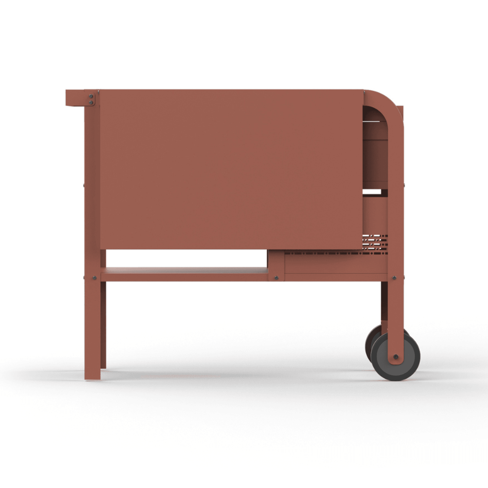 ZiiPa Fredda Deluxe Garden Trolley with Side Tables - Terracotta gallery detail image