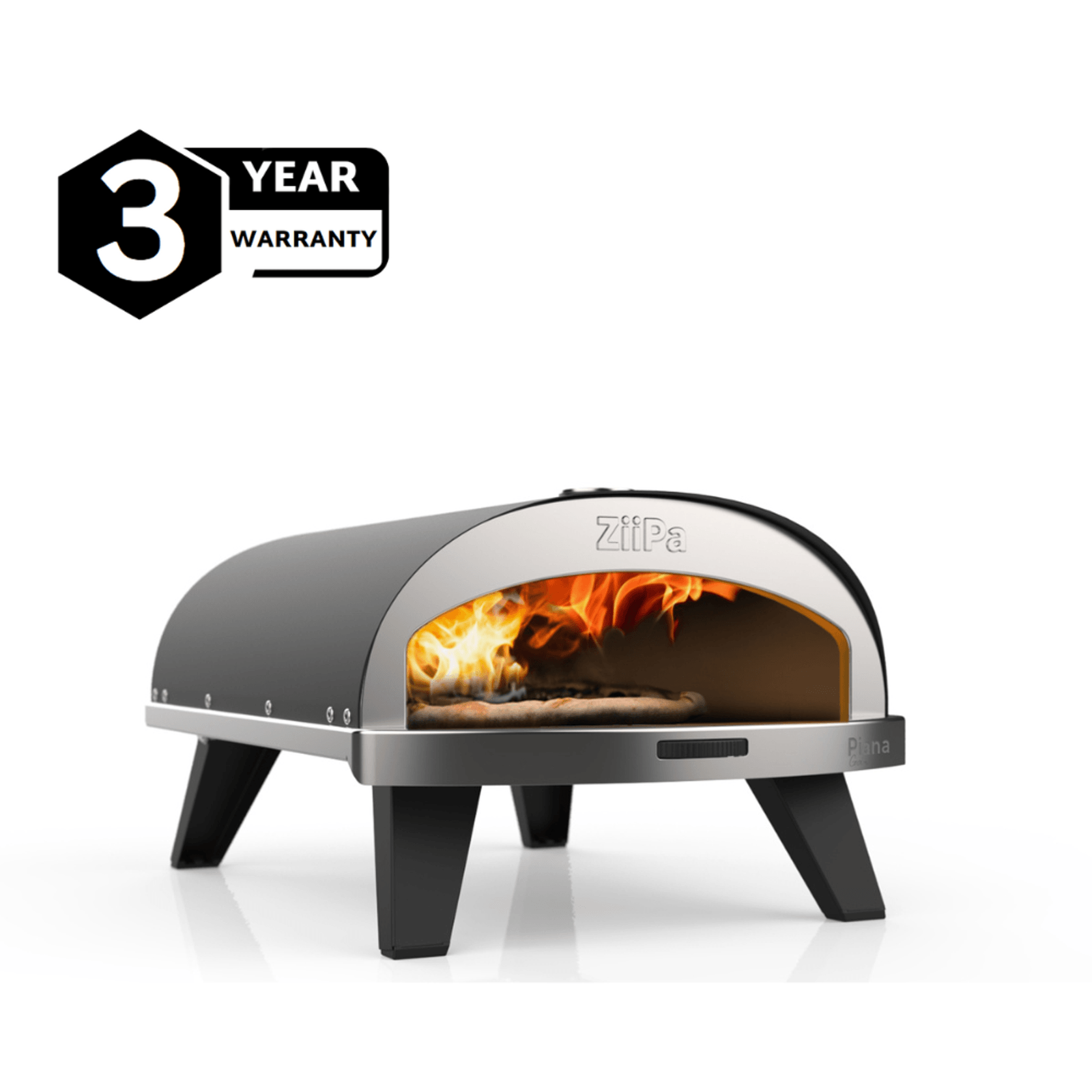 ZiiPa Piana Gas Fired Pizza Oven with Rotating Stone – Charcoal/Charbon gallery detail image