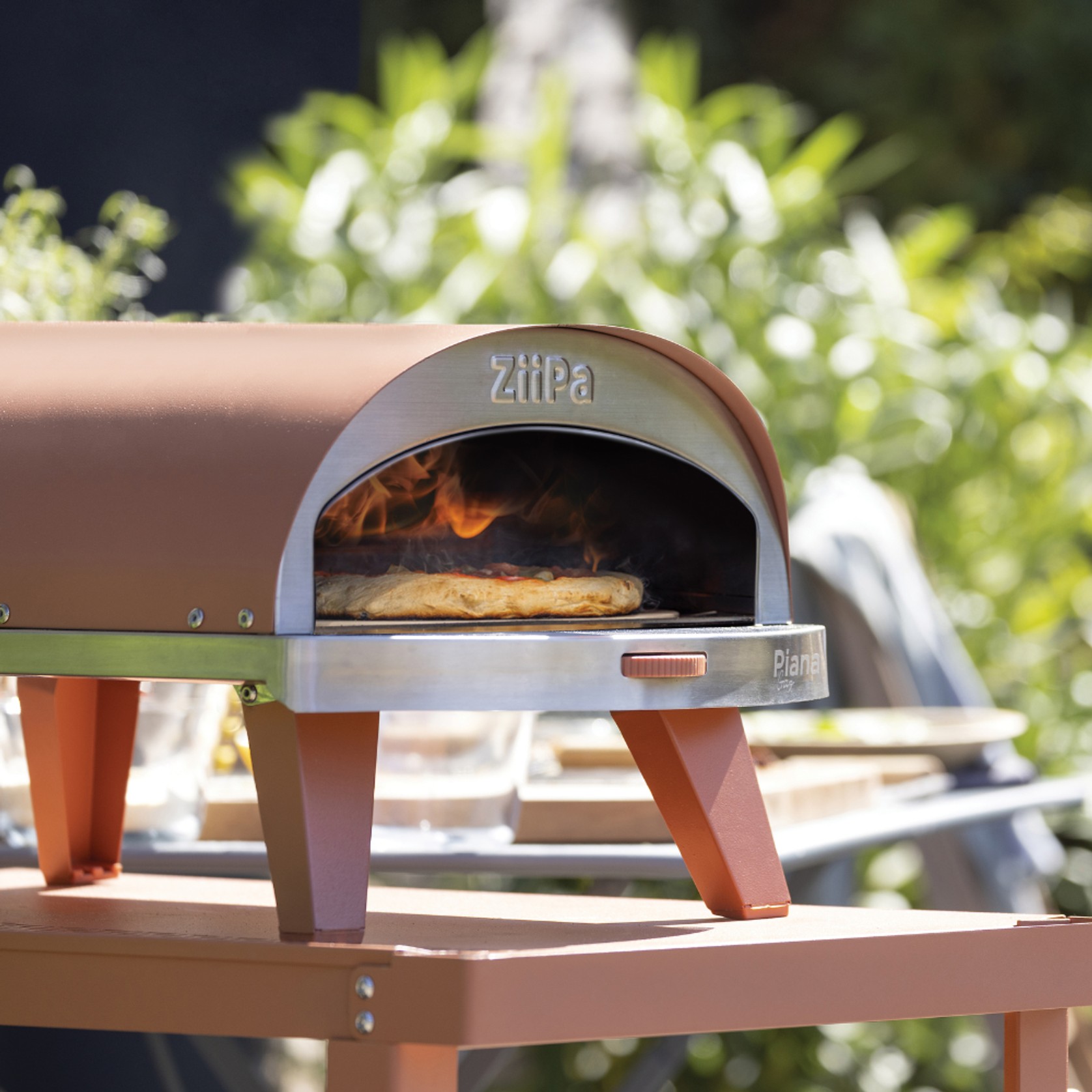 ZiiPa Piana Gas Fired Pizza Oven with Rotating Stone – Terracotta gallery detail image