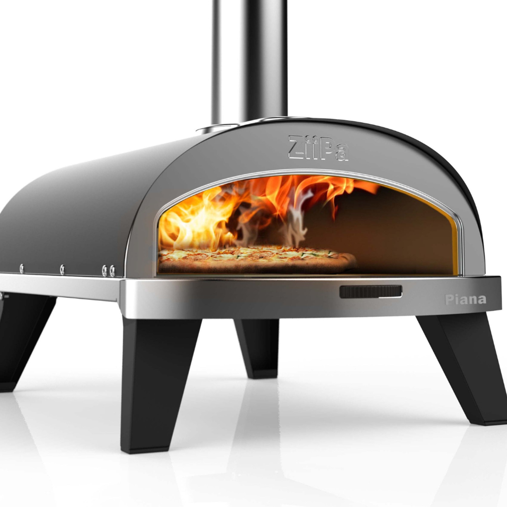 ZiiPa Piana Wood Pellet Pizza Oven with Rotating Stone – Charcoal/Charbon gallery detail image