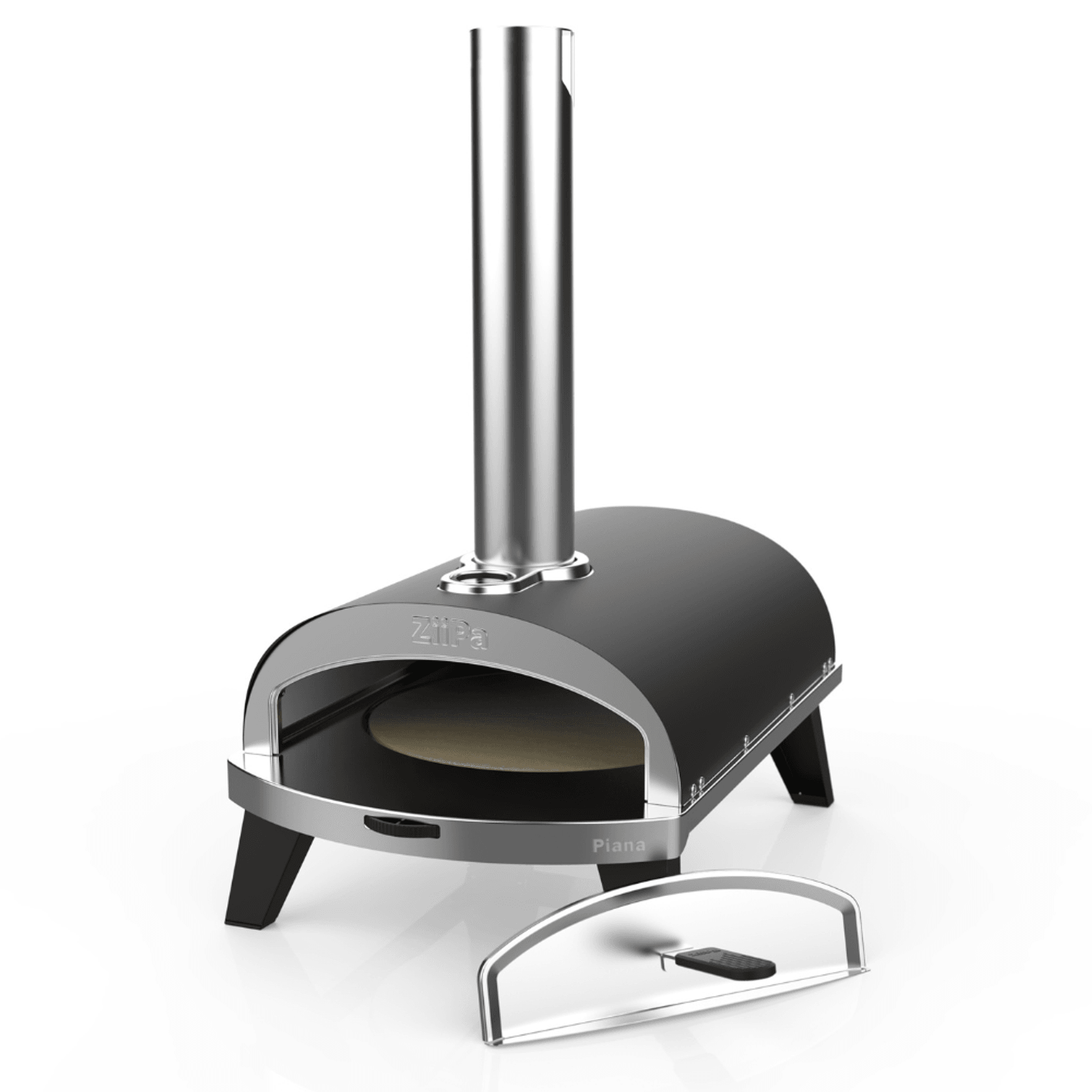 ZiiPa Piana Wood Pellet Pizza Oven with Rotating Stone – Charcoal/Charbon gallery detail image