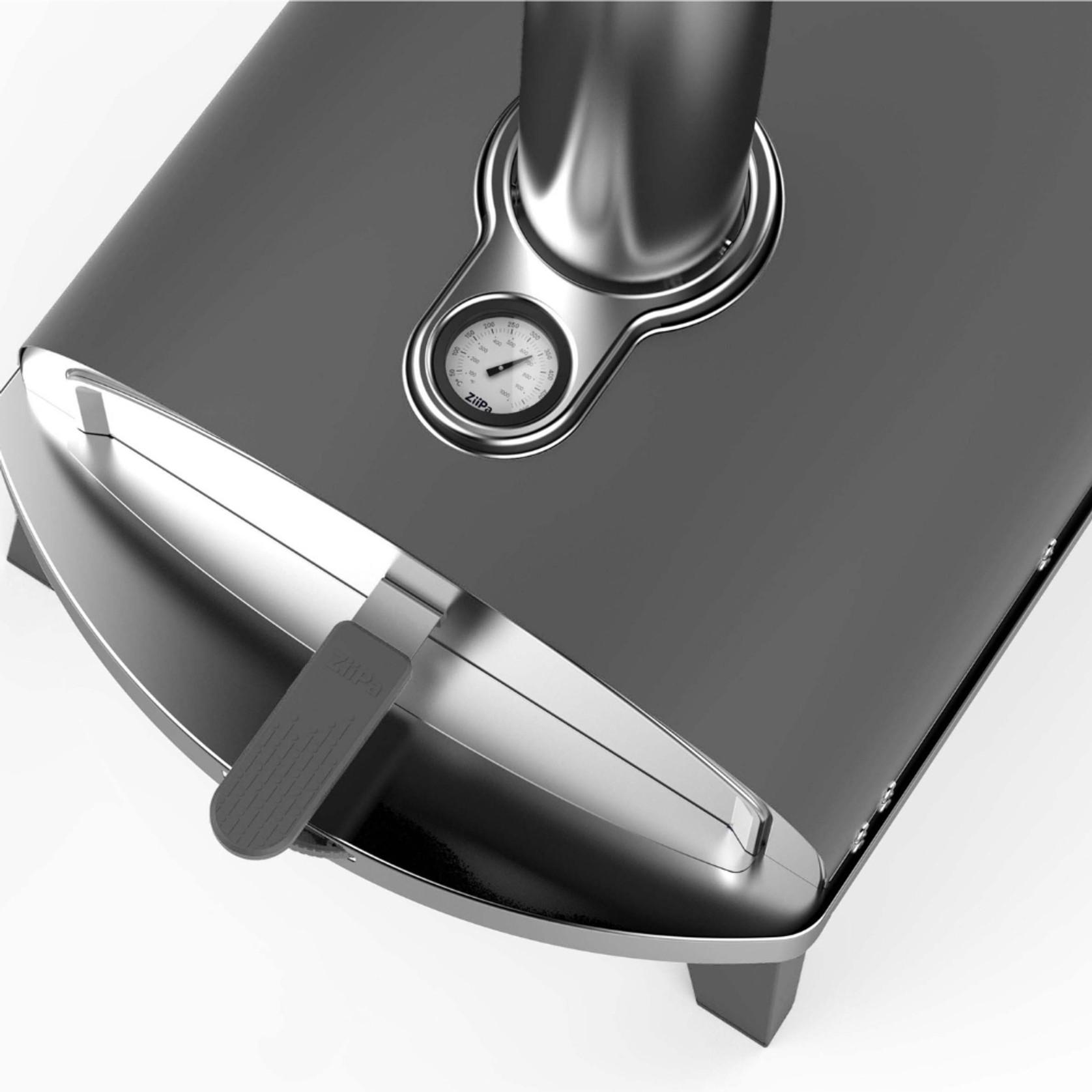 ZiiPa Piana Wood Pellet Pizza Oven with Rotating Stone – Slate/Ardoise gallery detail image