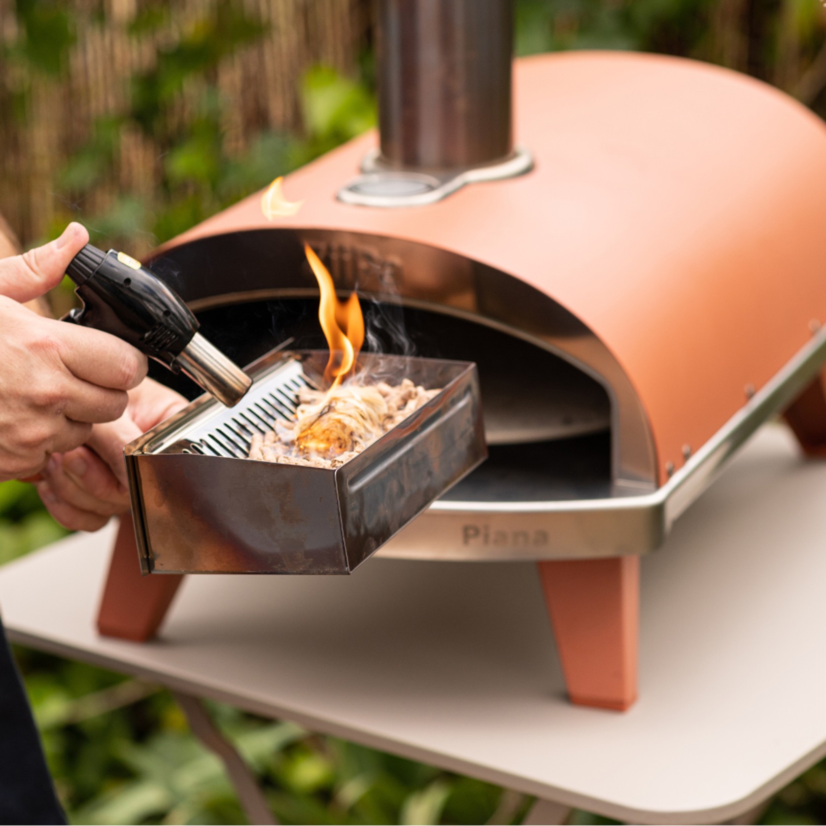 ZiiPa Piana Wood Pellet Pizza Oven with Rotating Stone – Terracotta gallery detail image