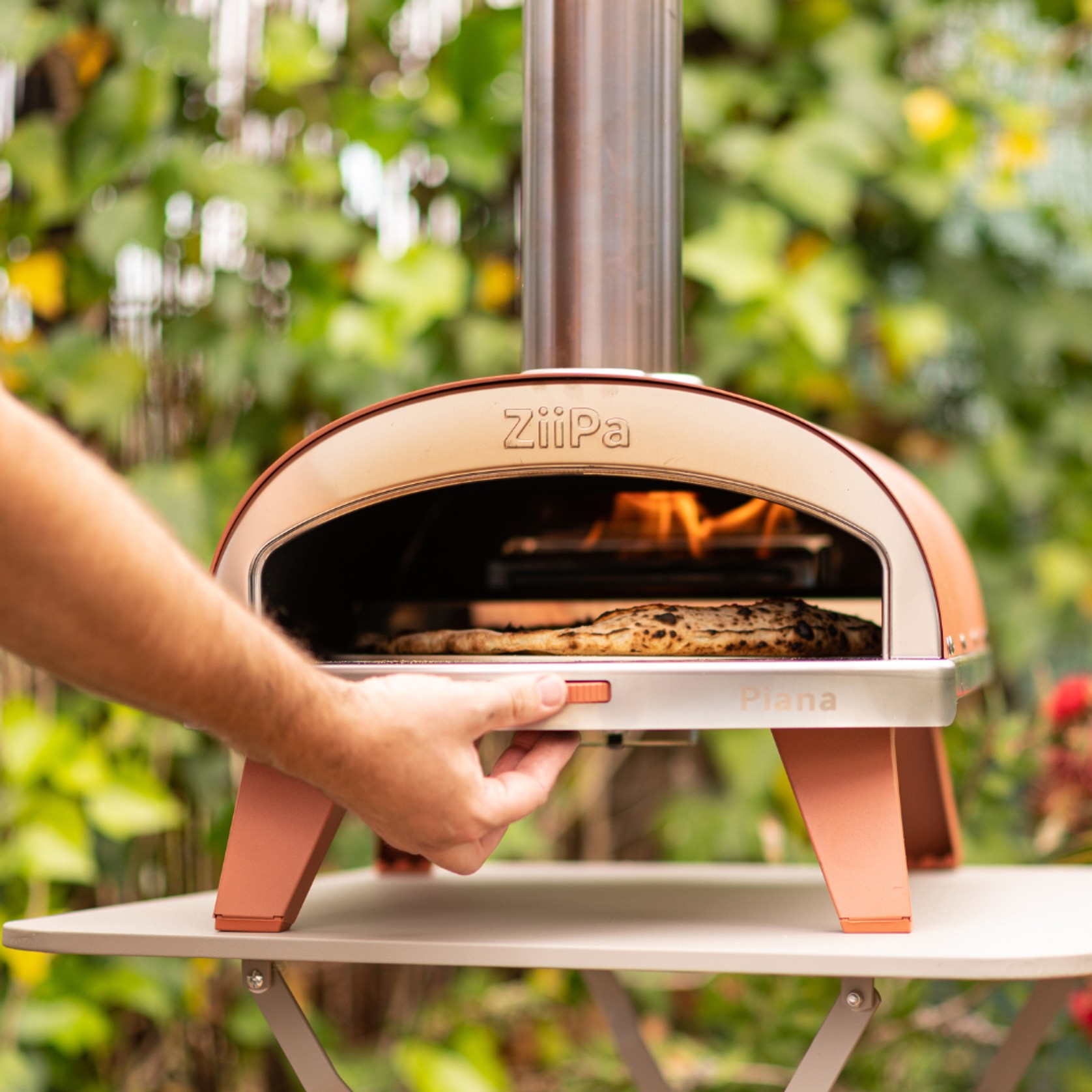ZiiPa Piana Wood Pellet Pizza Oven with Rotating Stone – Terracotta gallery detail image