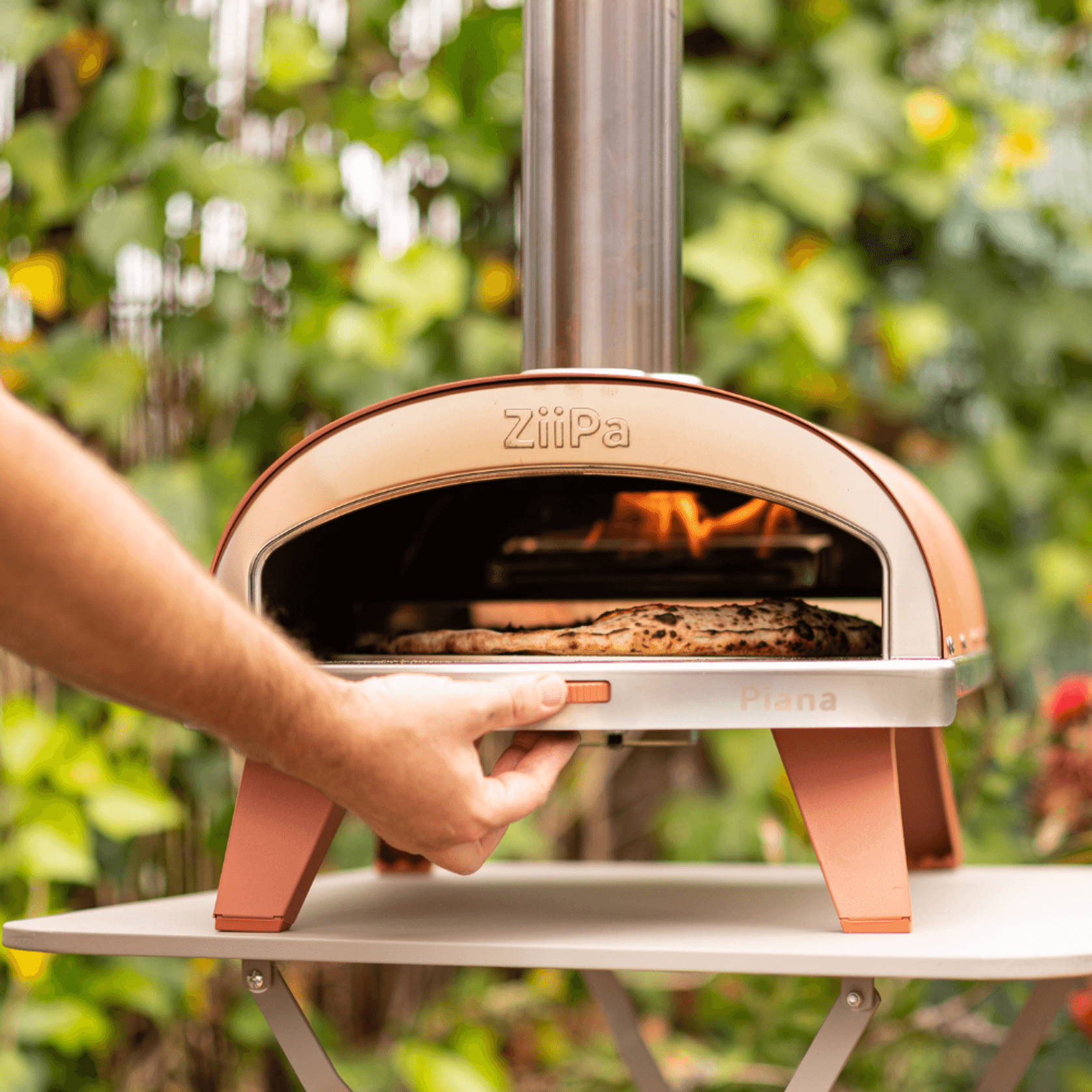 ZiiPa Piana Wood Pellet Pizza Oven with Rotating Stone – Terracotta gallery detail image