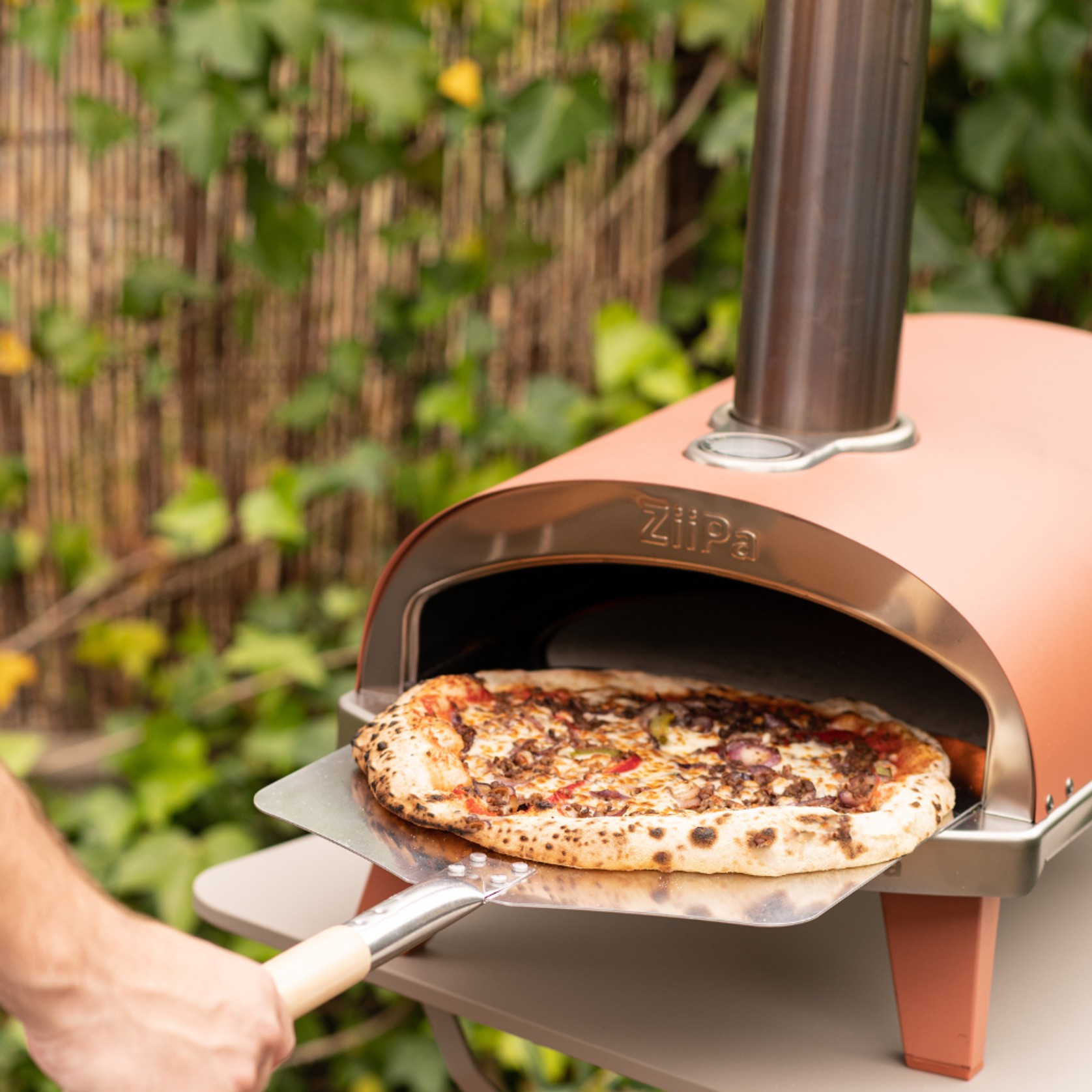 ZiiPa Piana Wood Pellet Pizza Oven with Rotating Stone – Terracotta gallery detail image