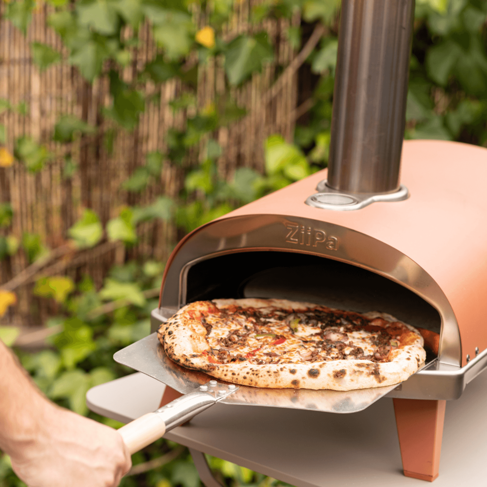 ZiiPa Piana Wood Pellet Pizza Oven with Rotating Stone – Terracotta gallery detail image