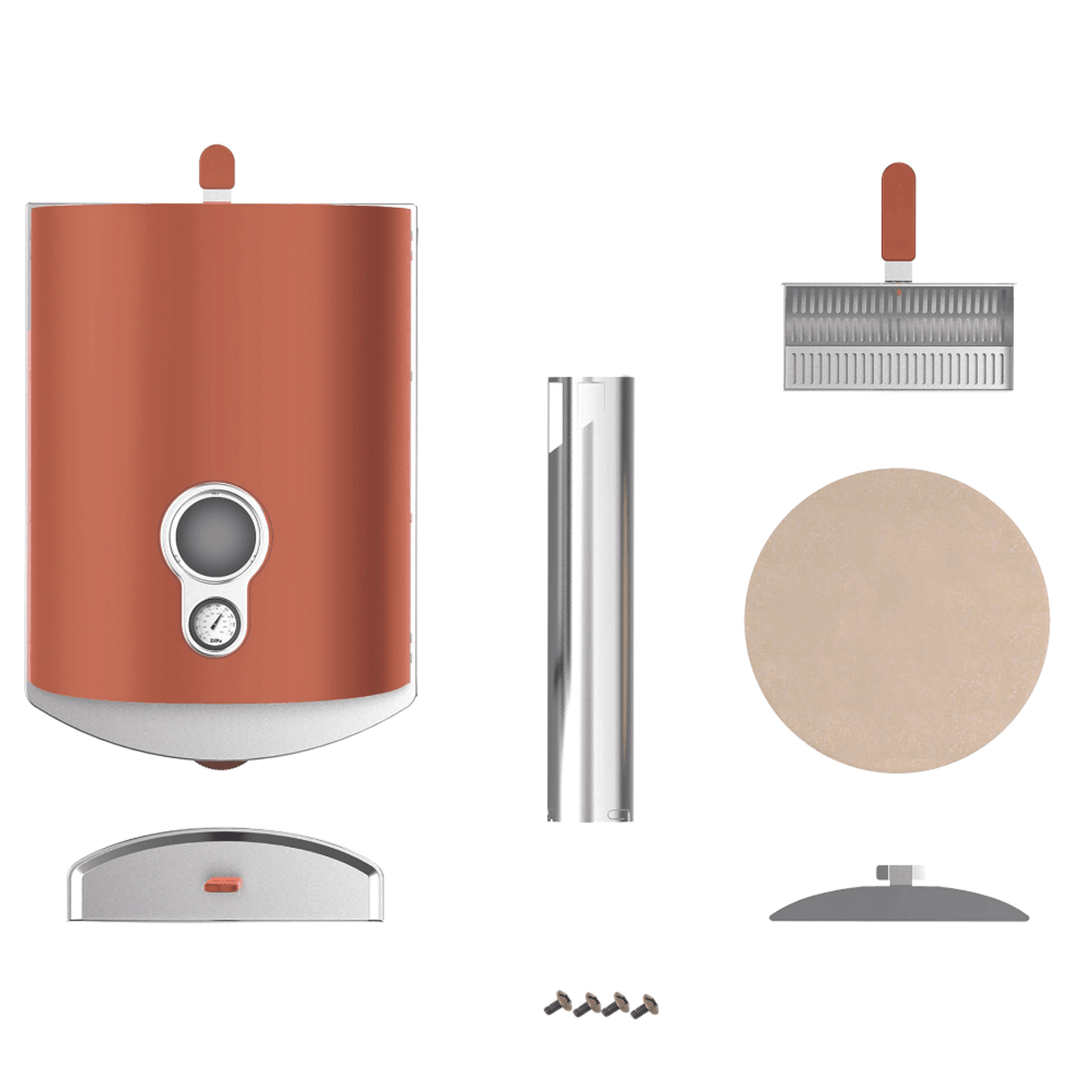 ZiiPa Piana Wood Pellet Pizza Oven with Rotating Stone – Terracotta gallery detail image