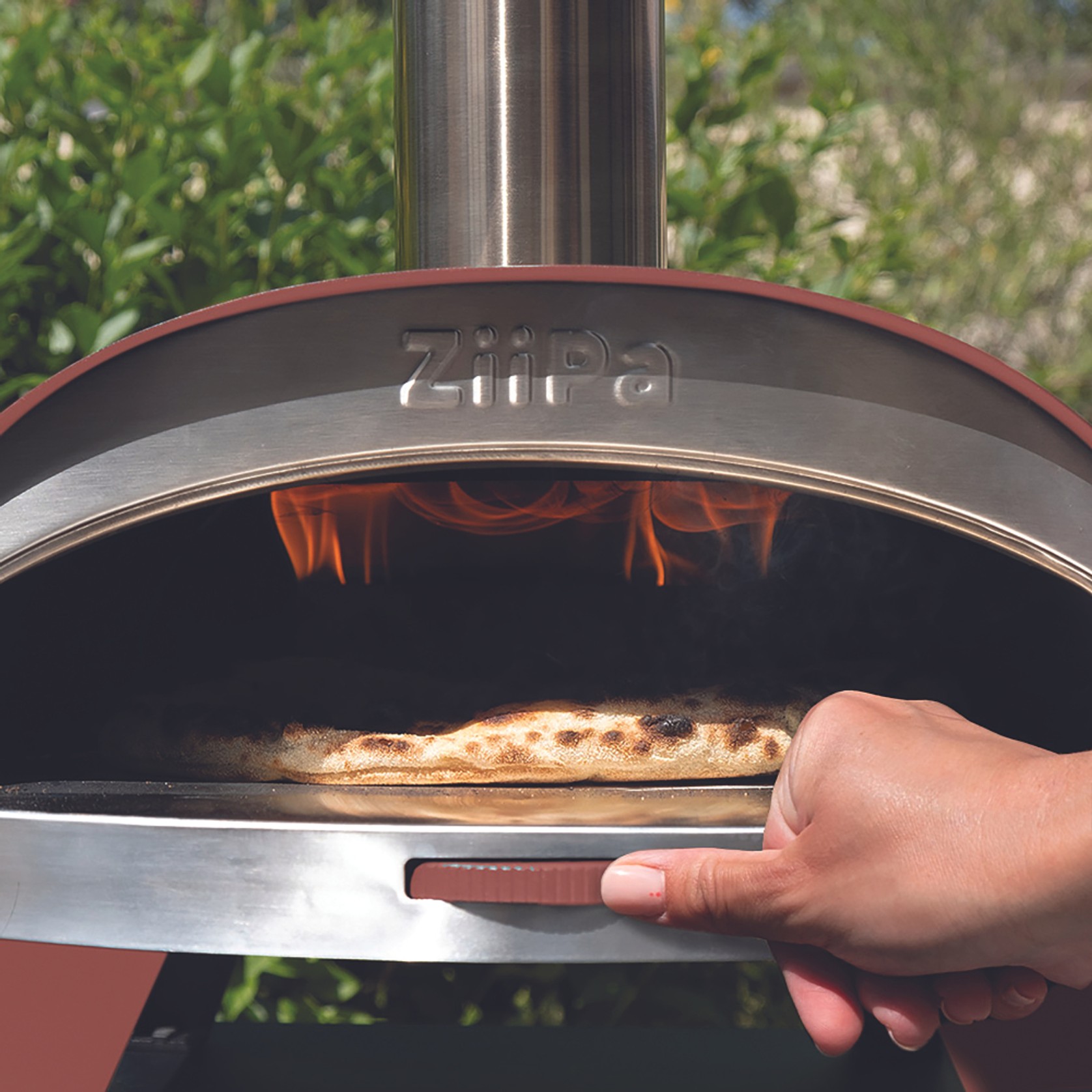 ZiiPa Piana Wood Pellet Pizza Oven with Rotating Stone – Terracotta gallery detail image