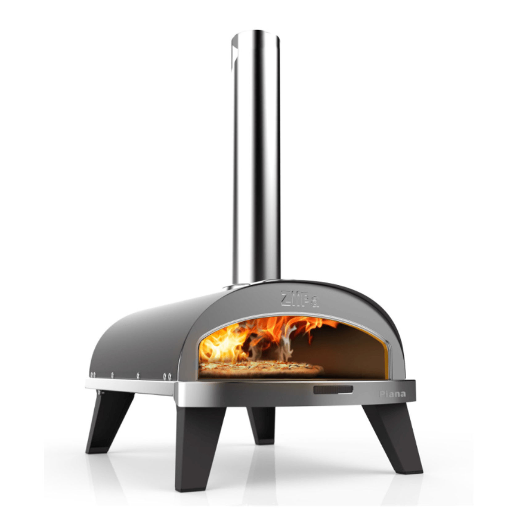 ZiiPa Piana Wood Pellet Pizza Oven with Rotating Stone – Slate/Ardoise gallery detail image