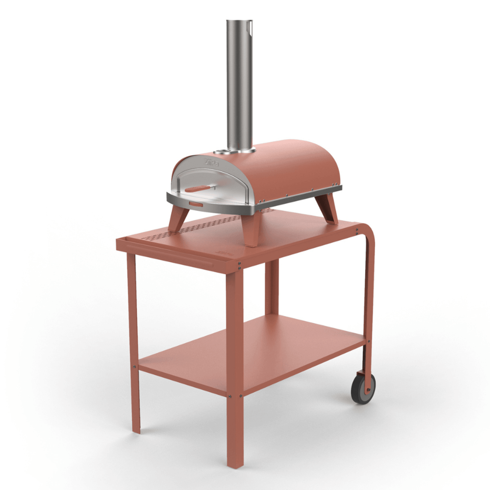 ZiiPa Vallone Garden Trolley with Shelf – Terracotta gallery detail image