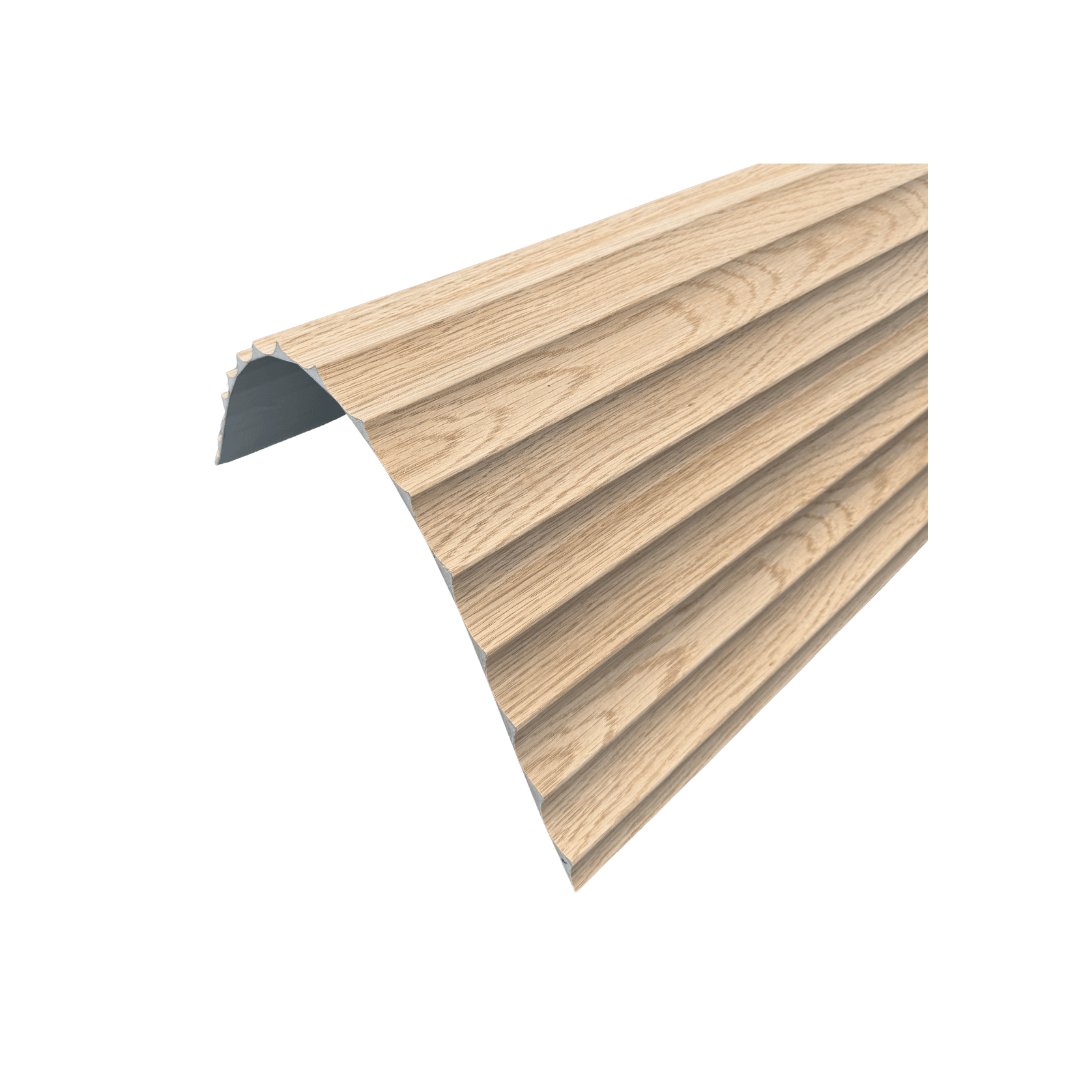 WOODFLEX® FLOW Flexible Wooden Wall Panel - Oak Veneer - 2700mm x 600mm - Wave 37.5mm gallery detail image