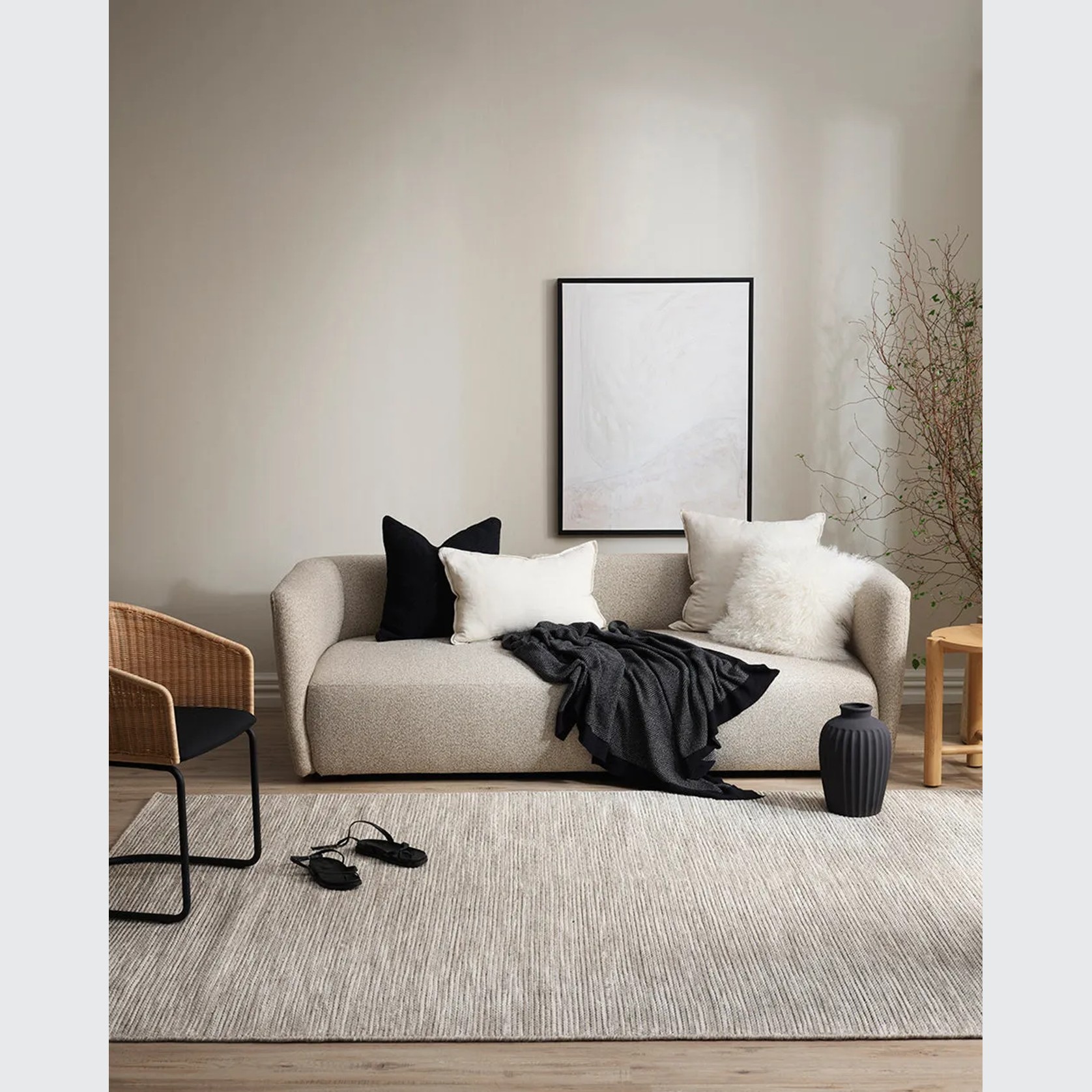 Baya Abbas Floor Rug - Sandstone | Two Sizes gallery detail image