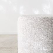 'Cabo' Ottoman/40cmD x 40cmH/Fabric - Lierna Boucle gallery detail image