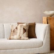 Baya Grove Linen Cushion - Brick | Abstract Print gallery detail image