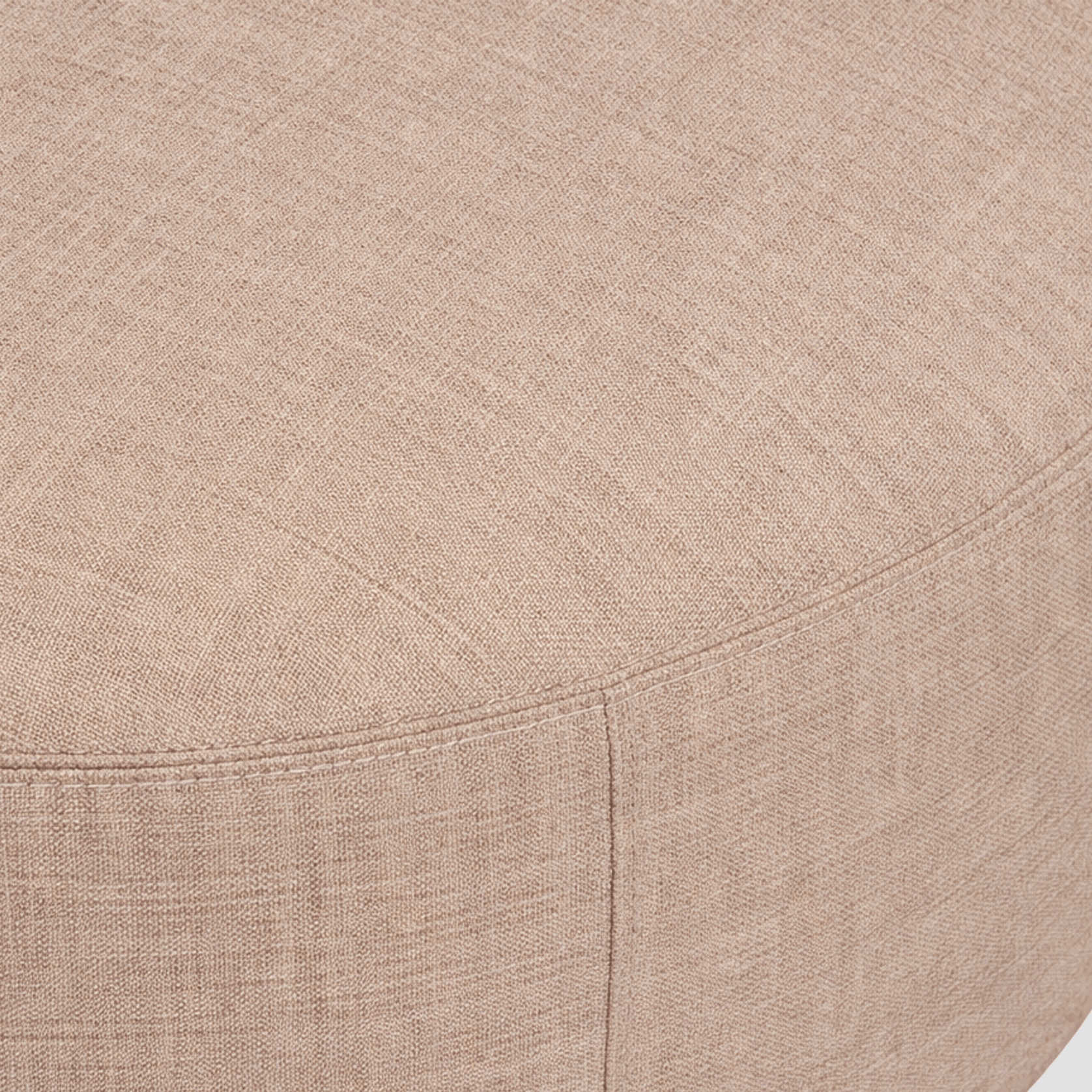 SUNBRELLA ROUND POUF OTTOMAN - TAUPE CHINE gallery detail image