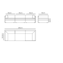 Addy 4 Seater Sofa gallery detail image