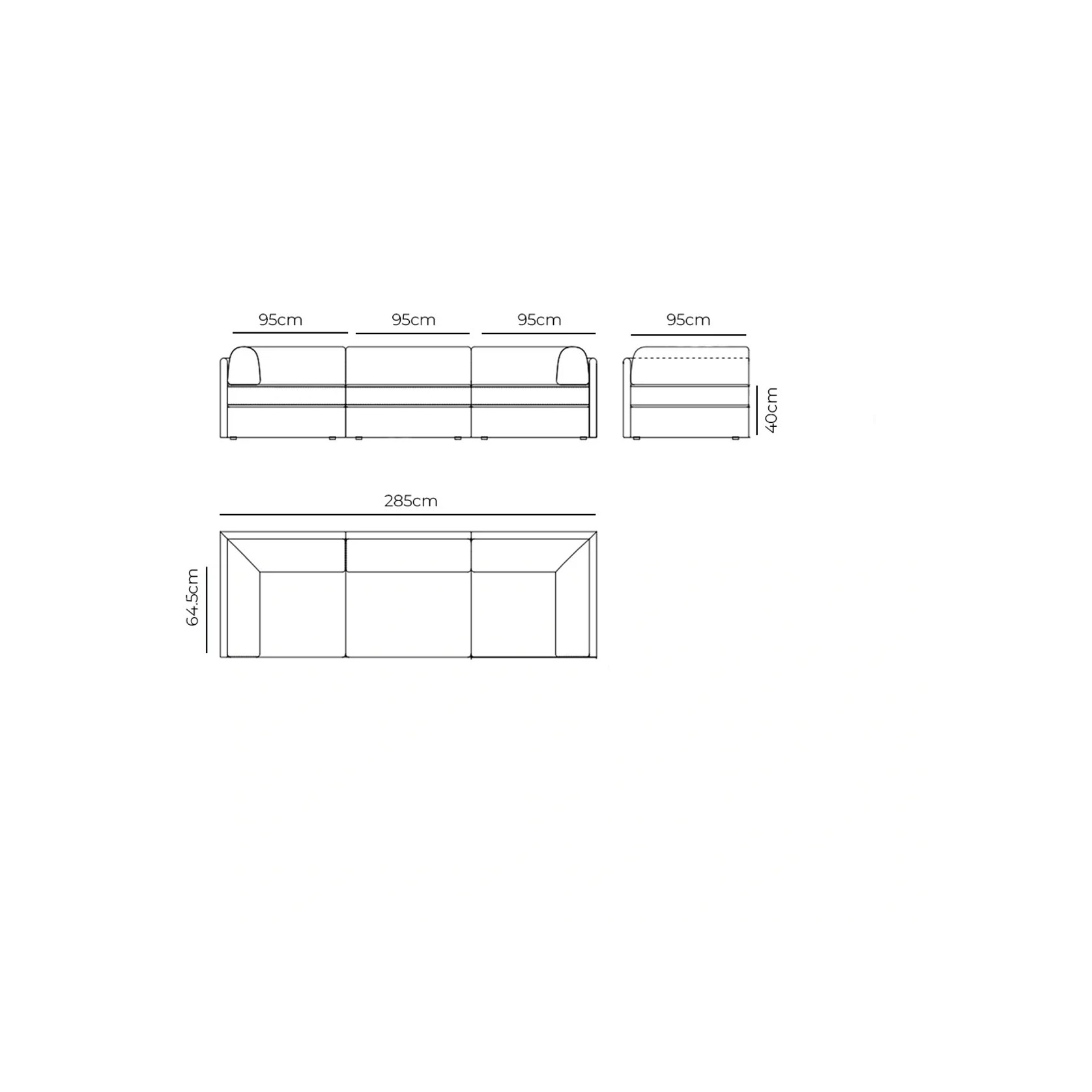 Addy 4 Seater Sofa gallery detail image