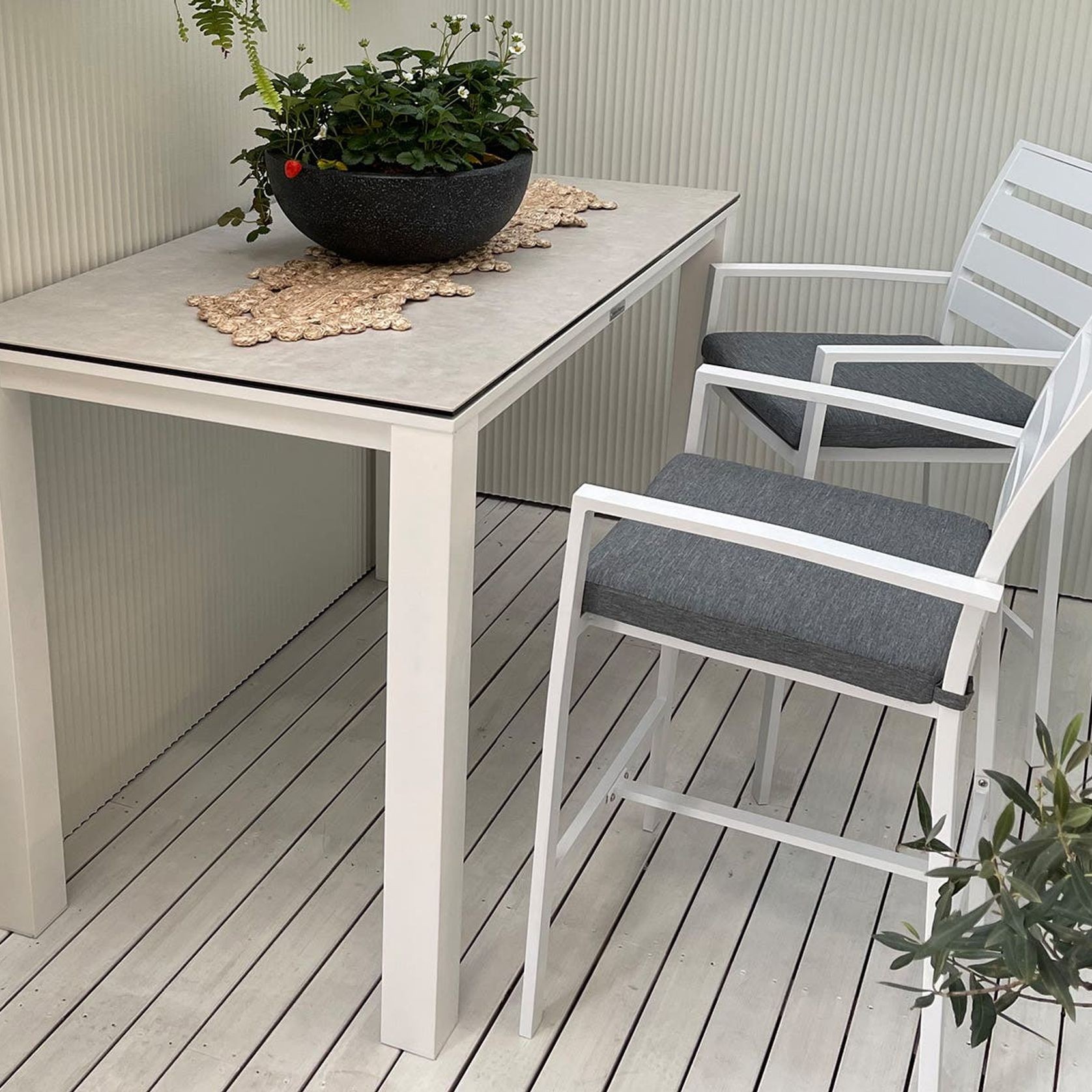 Adele Outdoor Ceramic Bar Table -140 x 74cm gallery detail image
