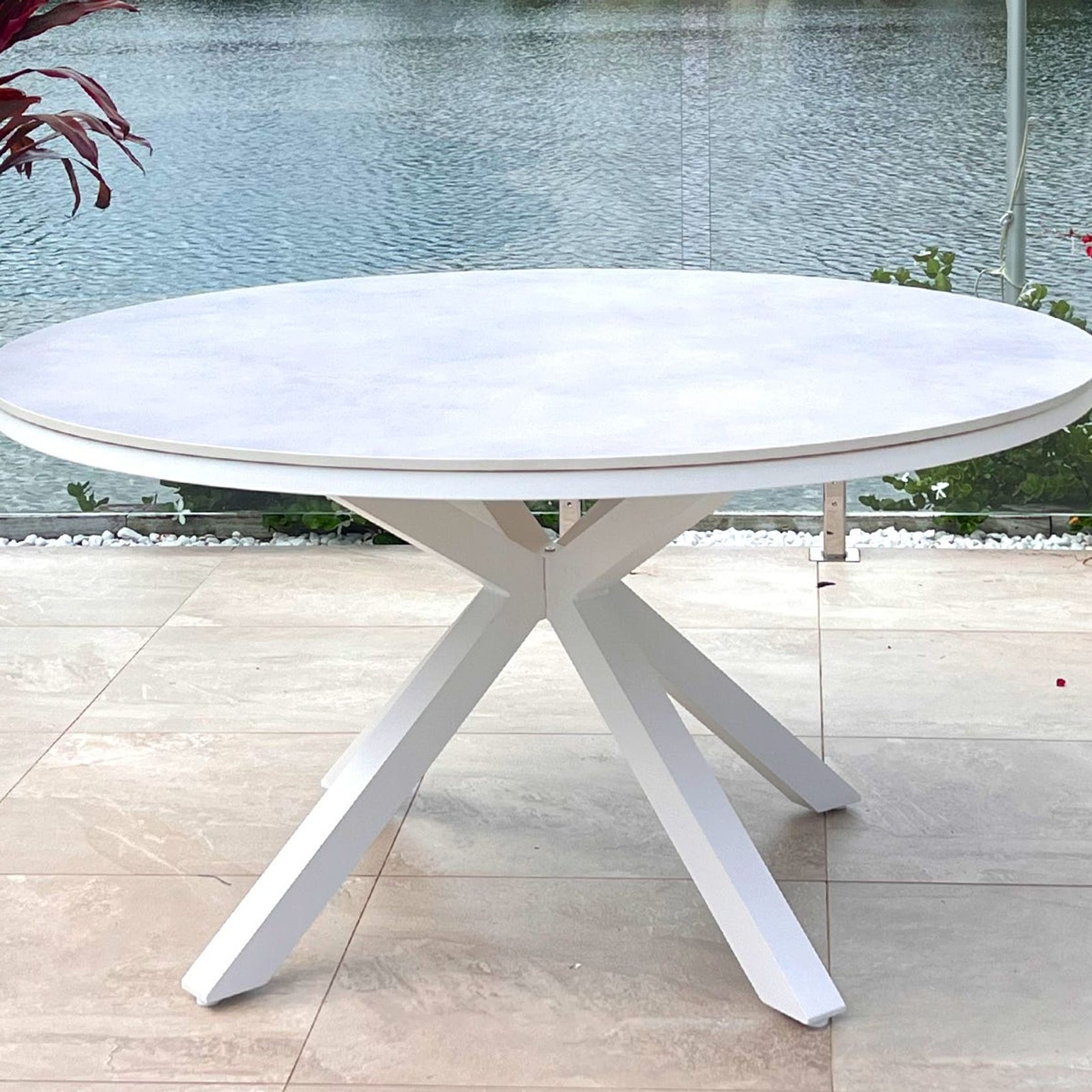 Adele Outdoor Ceramic Table- 140cm Round gallery detail image