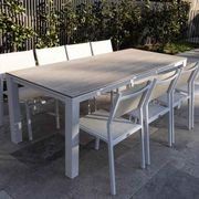 Adele Ceramic table with Balkoni Chairs 9pc gallery detail image