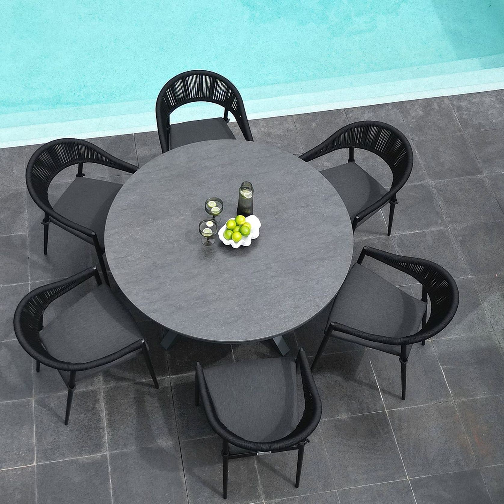 Adele Outdoor Ceramic Table- 140cm Round gallery detail image