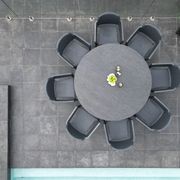 Adele Round Ceramic Table With Bailey Chairs 9pc Outdoor Dining Setting gallery detail image