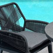 Adele Round Ceramic Table With Serang Chairs 5pc Outdoor Dining Setting gallery detail image