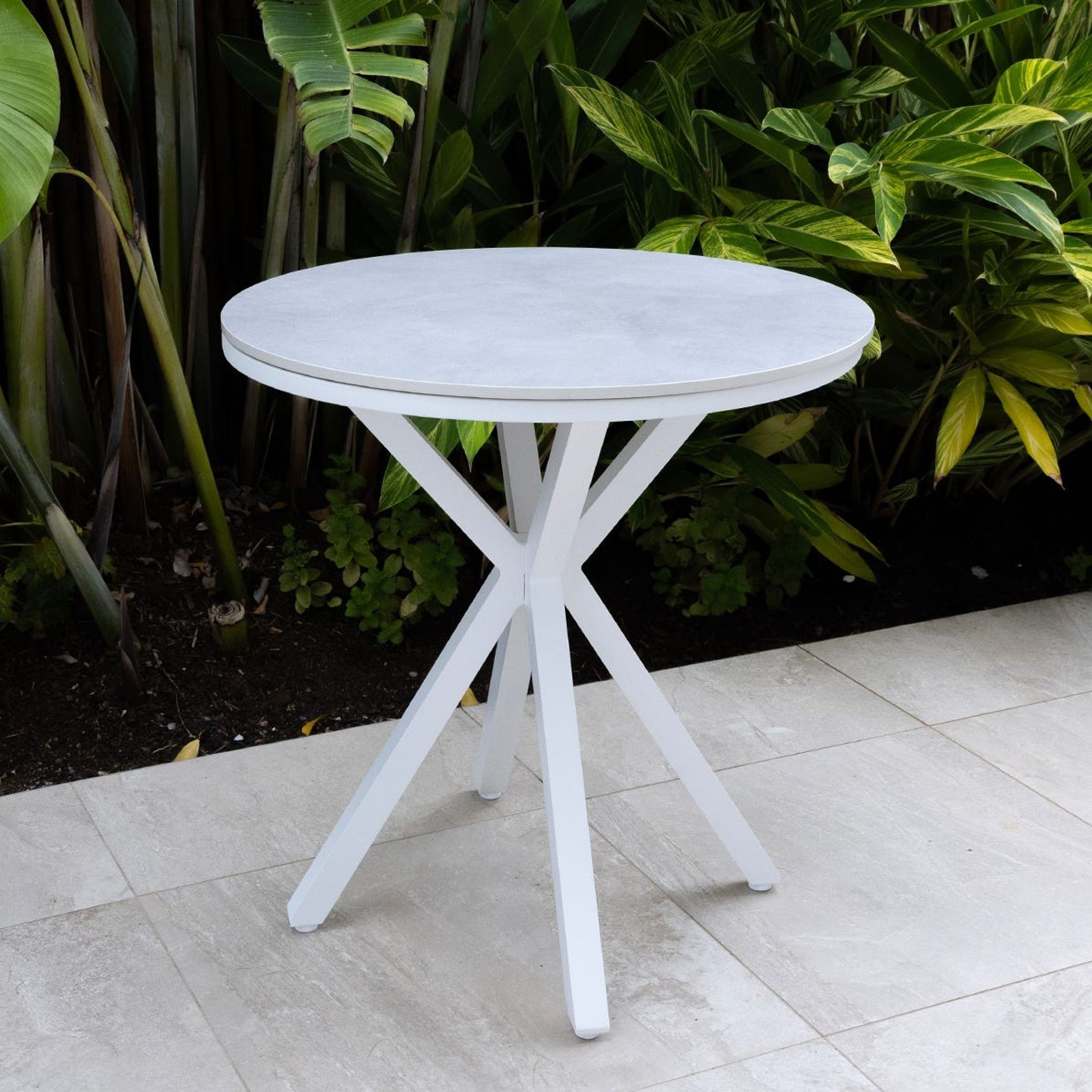 Adele Round Ceramic Table With Bailey Chairs 3pc Outdoor Dining Setting gallery detail image