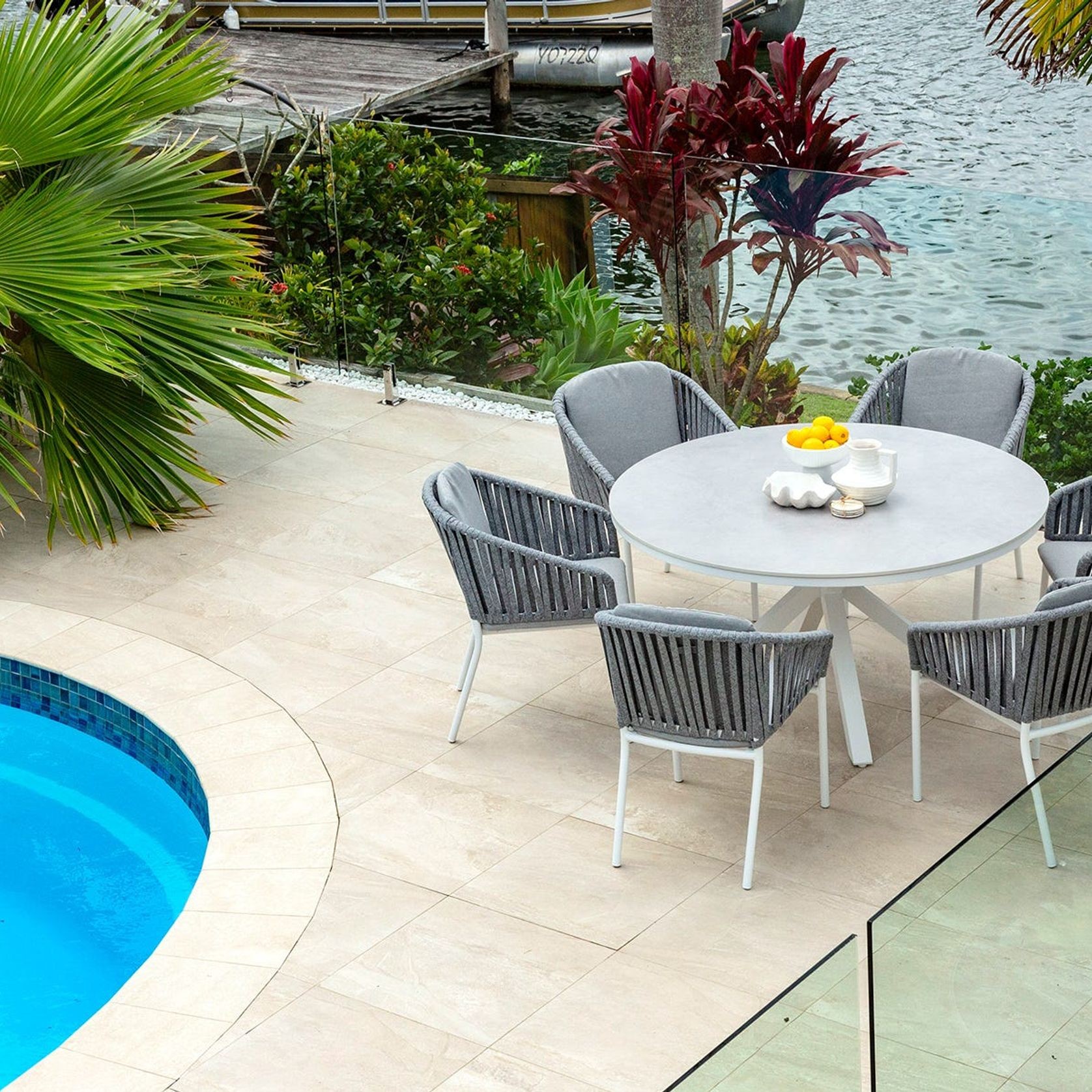 Adele Outdoor Ceramic Table- 140cm Round gallery detail image