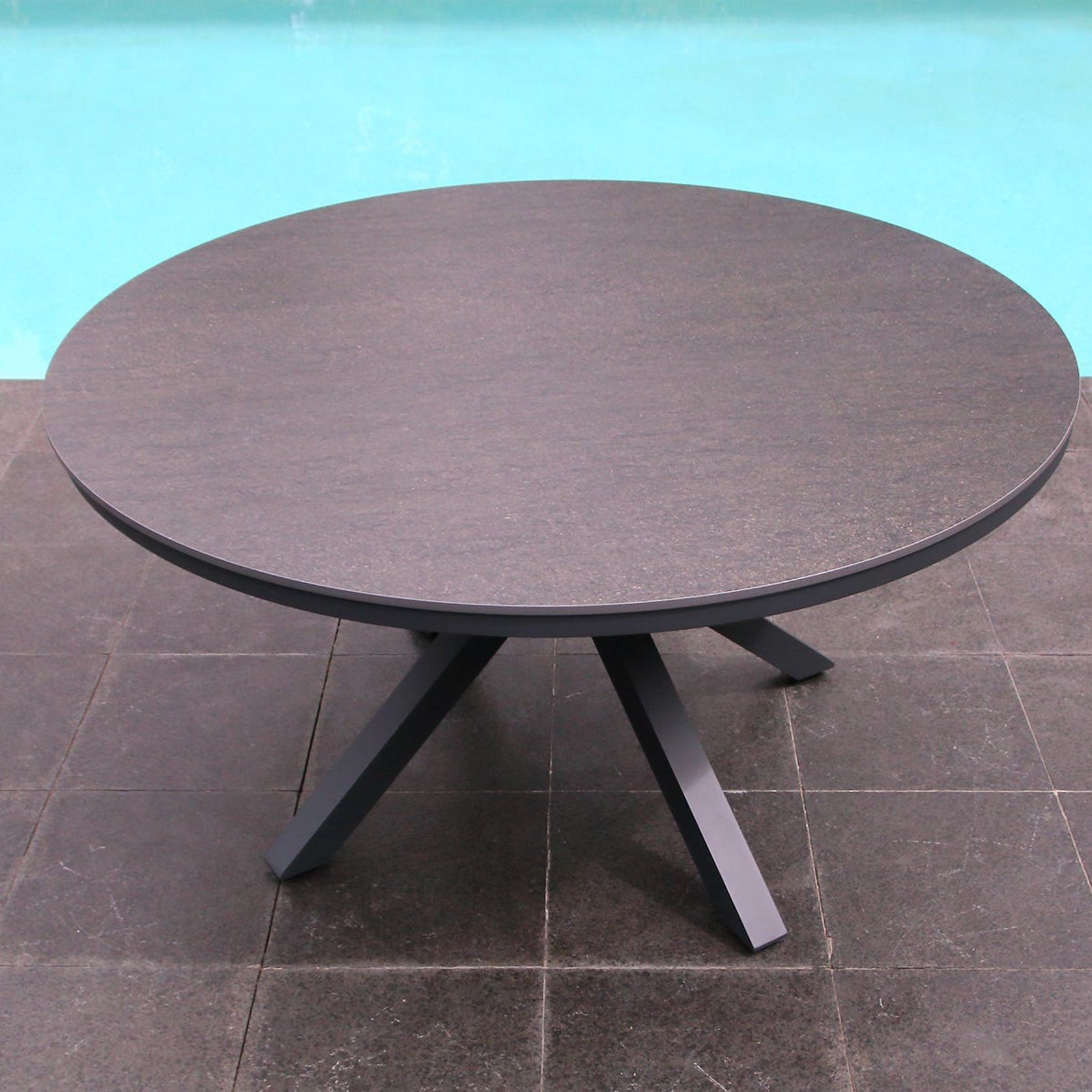 Adele Round Ceramic Table With Sevilla Padded Chairs 9pc Outdoor Dining Setting gallery detail image