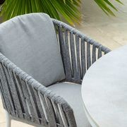 Adele Round Ceramic Table With Melang Chairs 5pc Outdoor Dining Setting gallery detail image