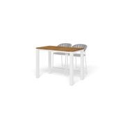 Adele Teak Bar Table with Nivala Bar Chairs 3pc gallery detail image