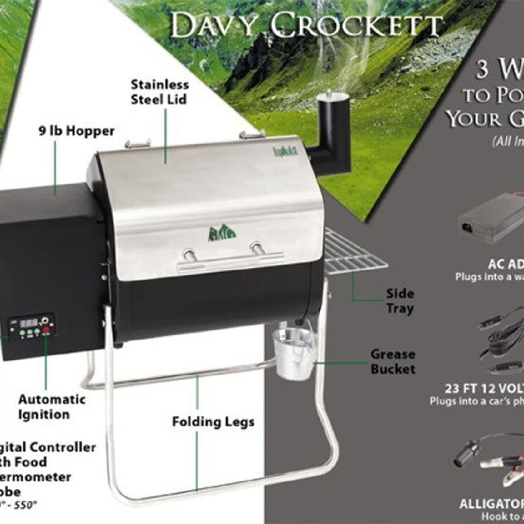 Green Mountain Grills Davy Crocket Pellet Grill/Smoker + WiFi gallery detail image