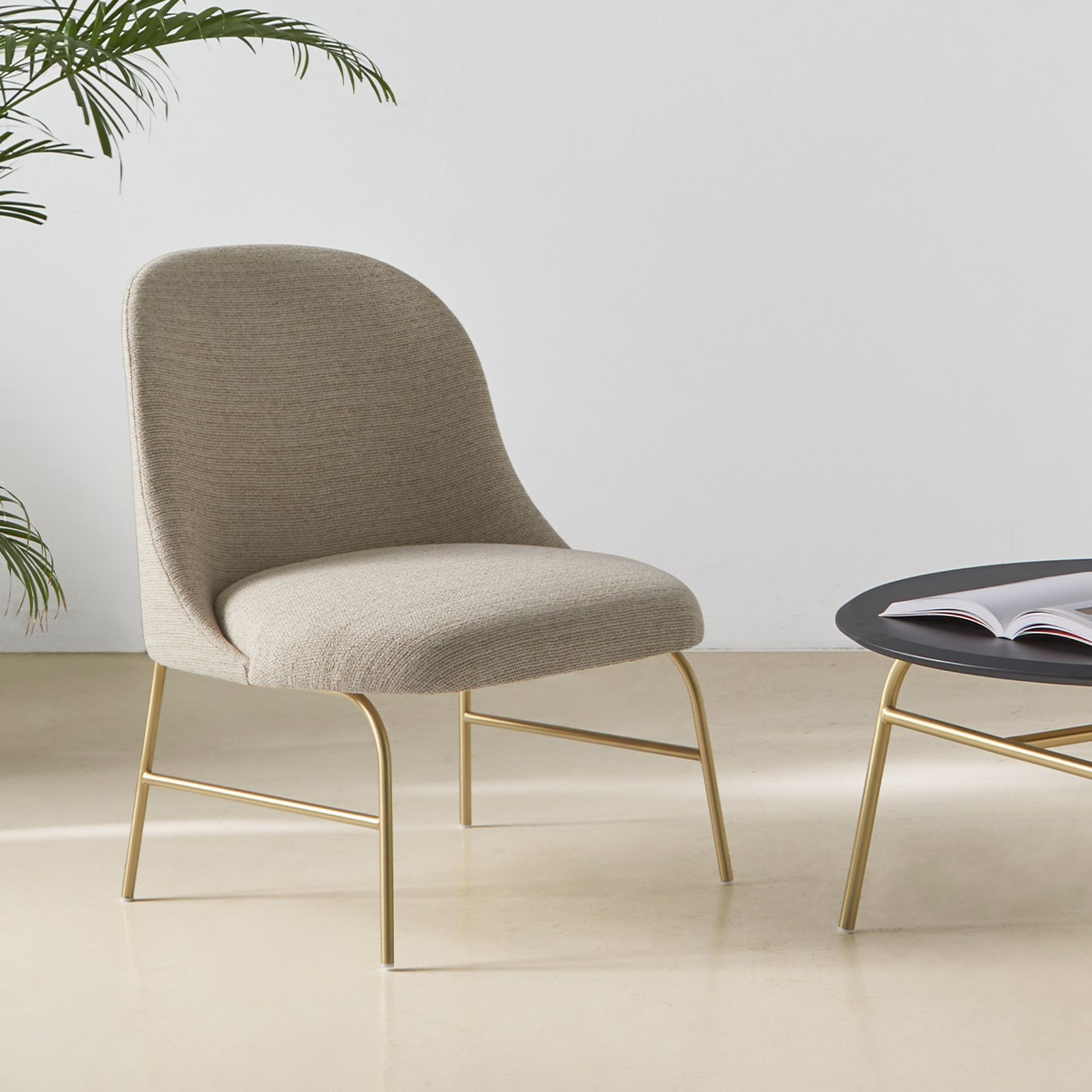 Aleta Lounge Chair - Metal Base gallery detail image