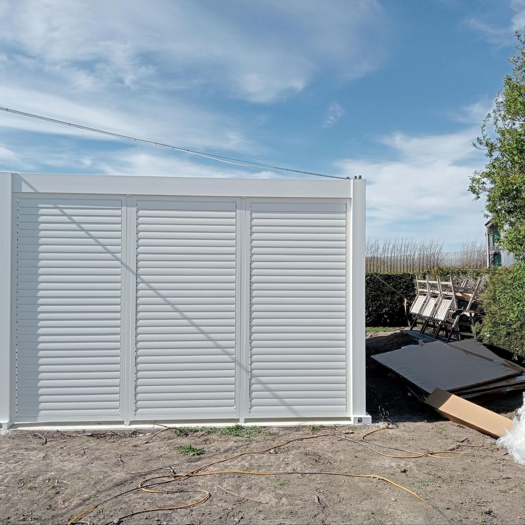 Tasman Freestanding Pergola Shutter Wall gallery detail image