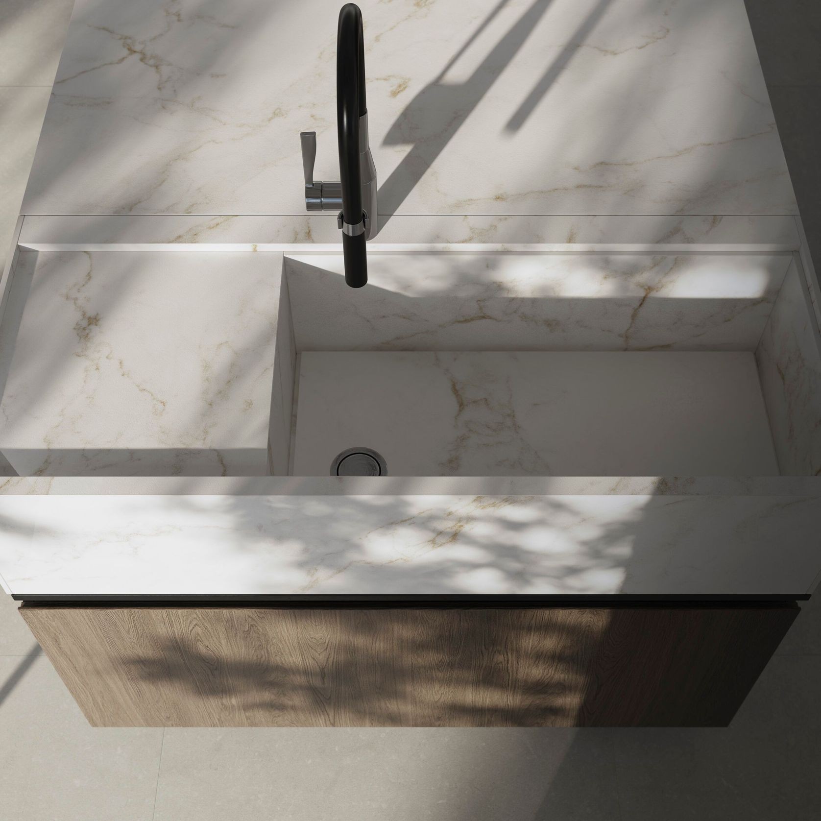 Blanc Statuary Gold Riva Artstone Porcelain Slabs gallery detail image