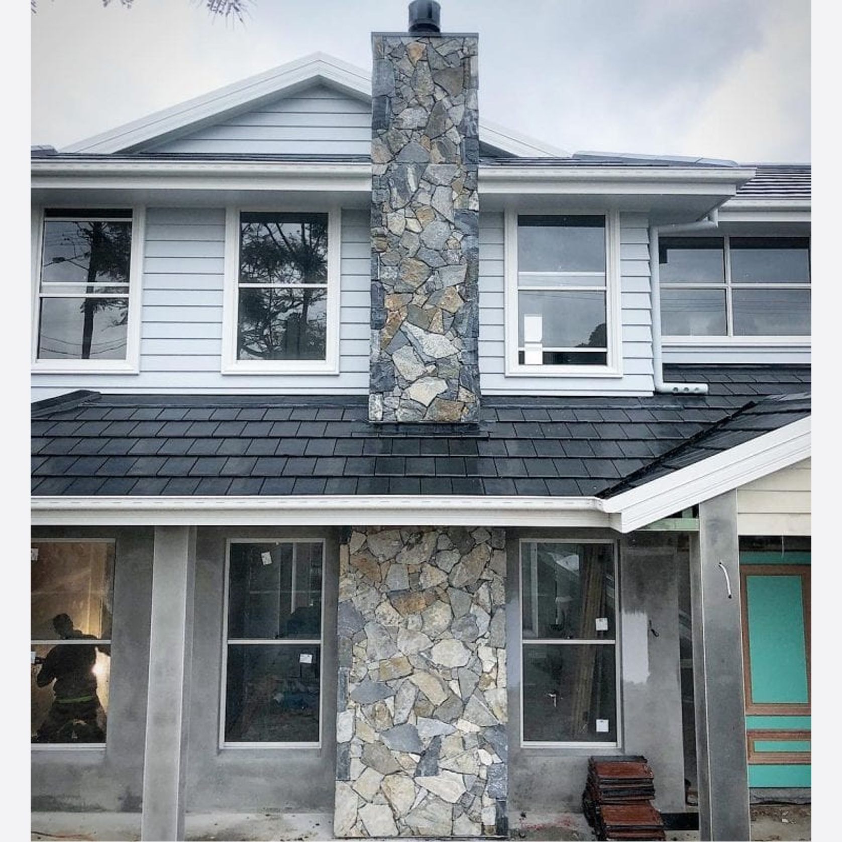 Cobalt Grey Stone Wall Cladding gallery detail image