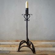 Large French Wrought-Iron Candlestick gallery detail image