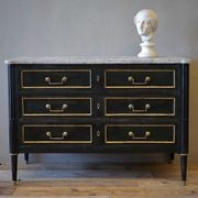 French Louis XVI Black Commode gallery detail image