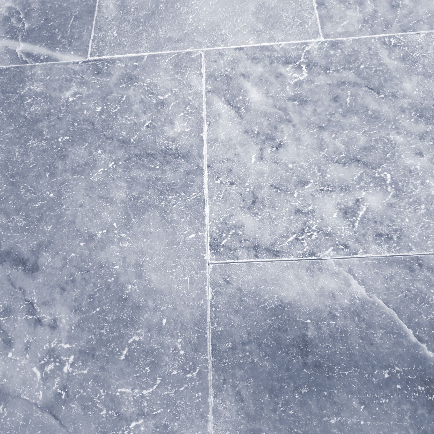 12mm Aqua Blue Marble French Pattern Tile - Tumbled gallery detail image