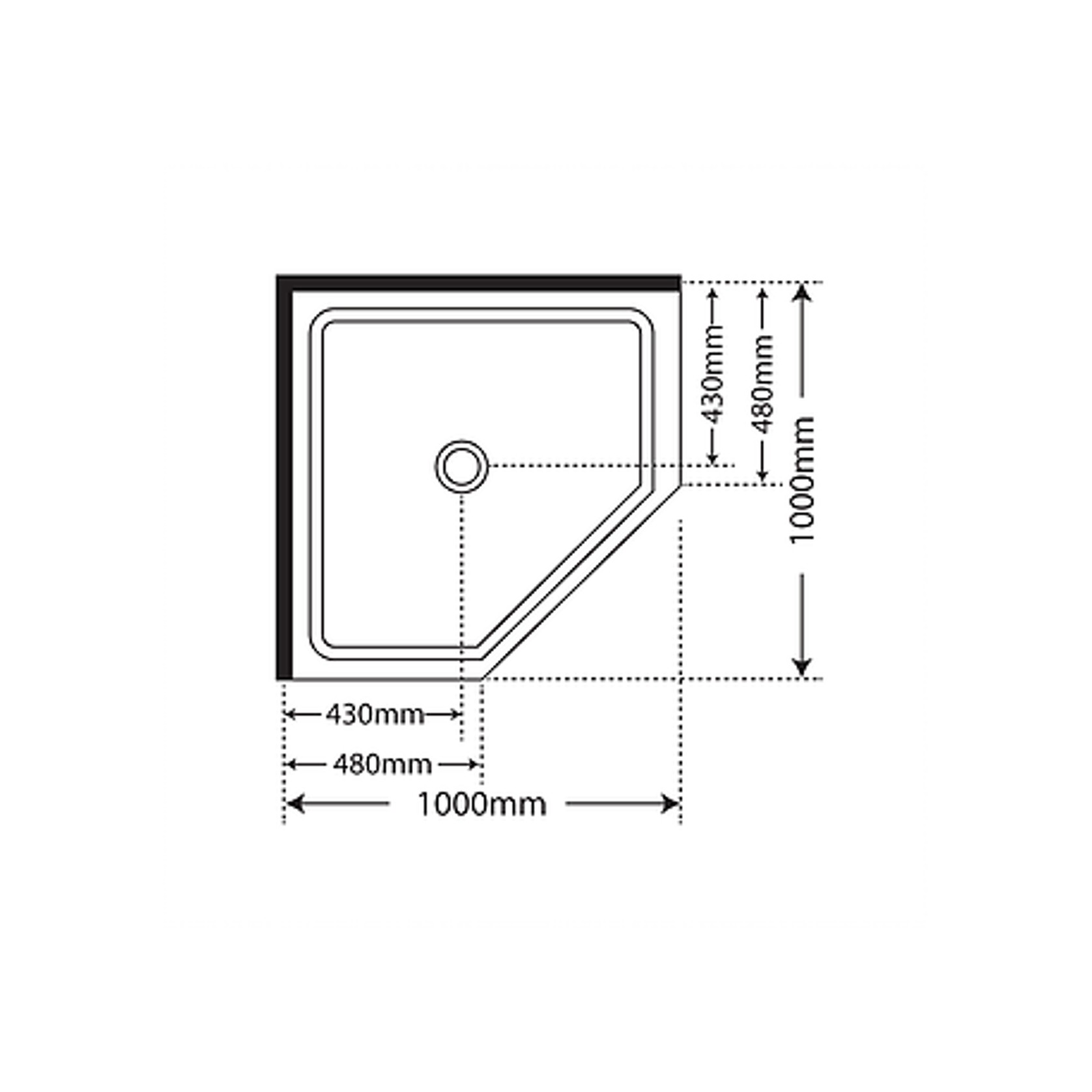 Aquero Corner Angle 1000 gallery detail image